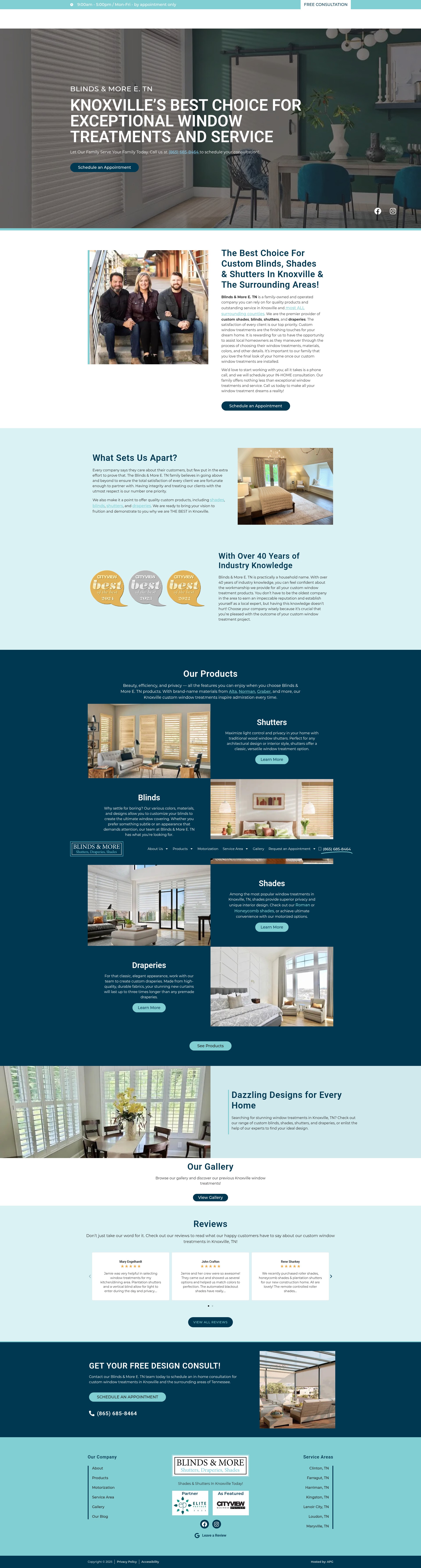 Screenshot of blindsnmoretn.com