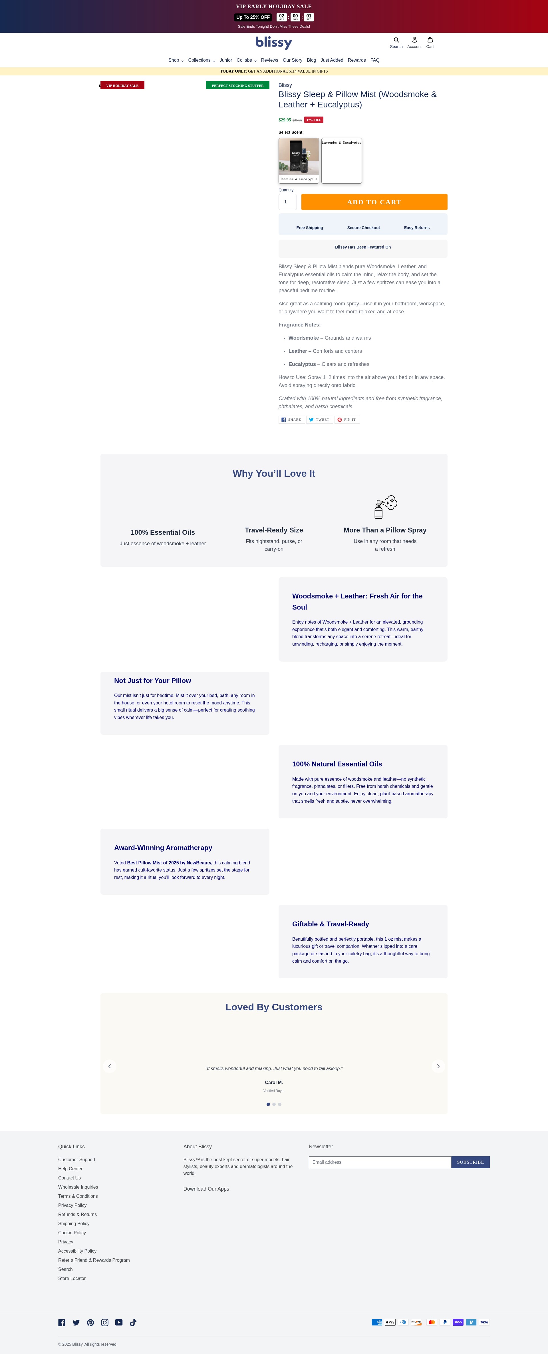 Screenshot of blissy.com