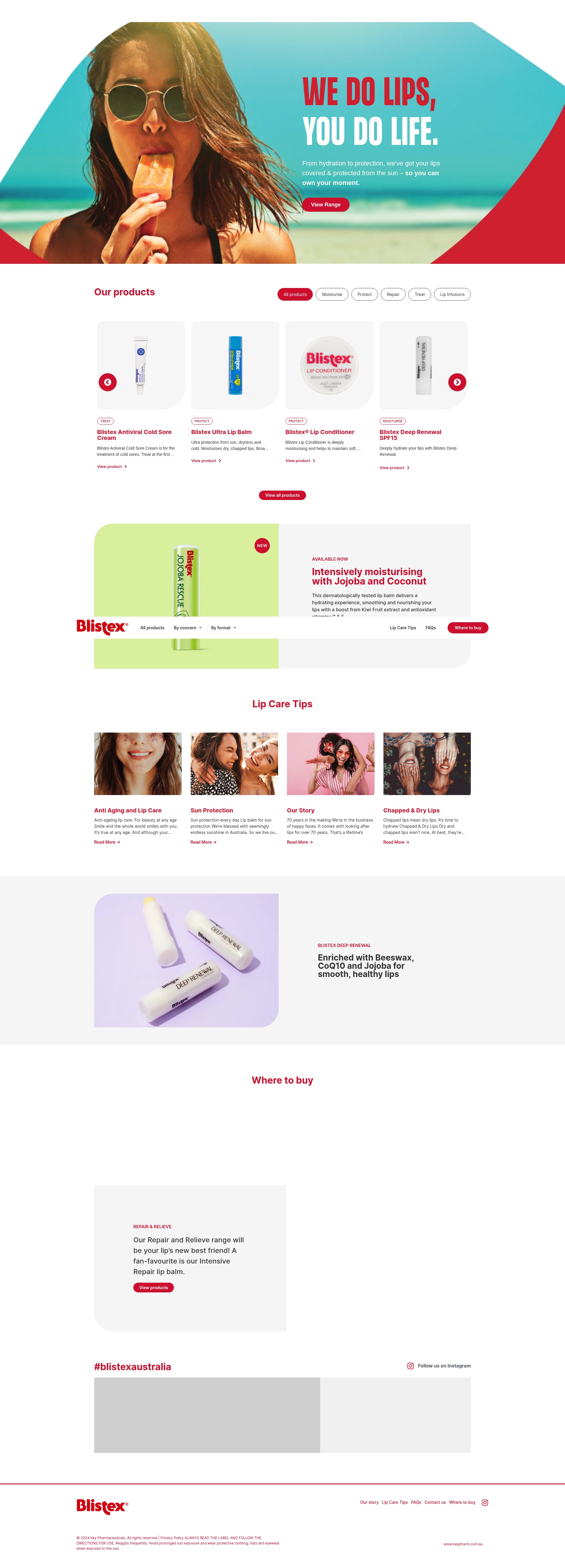 Screenshot of blistex.com.au