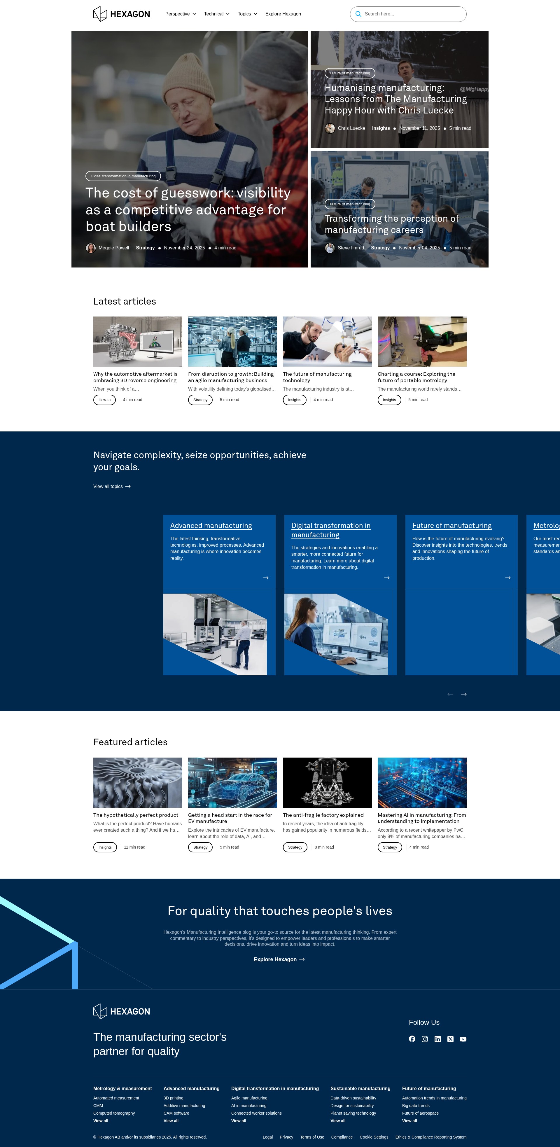 Screenshot of blog.manufacturing.hexagon.com
