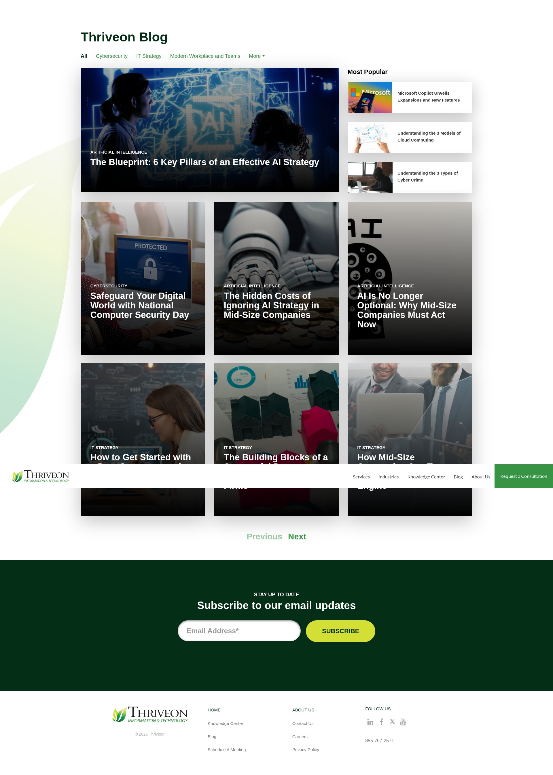 Screenshot of blog.thriveon.net