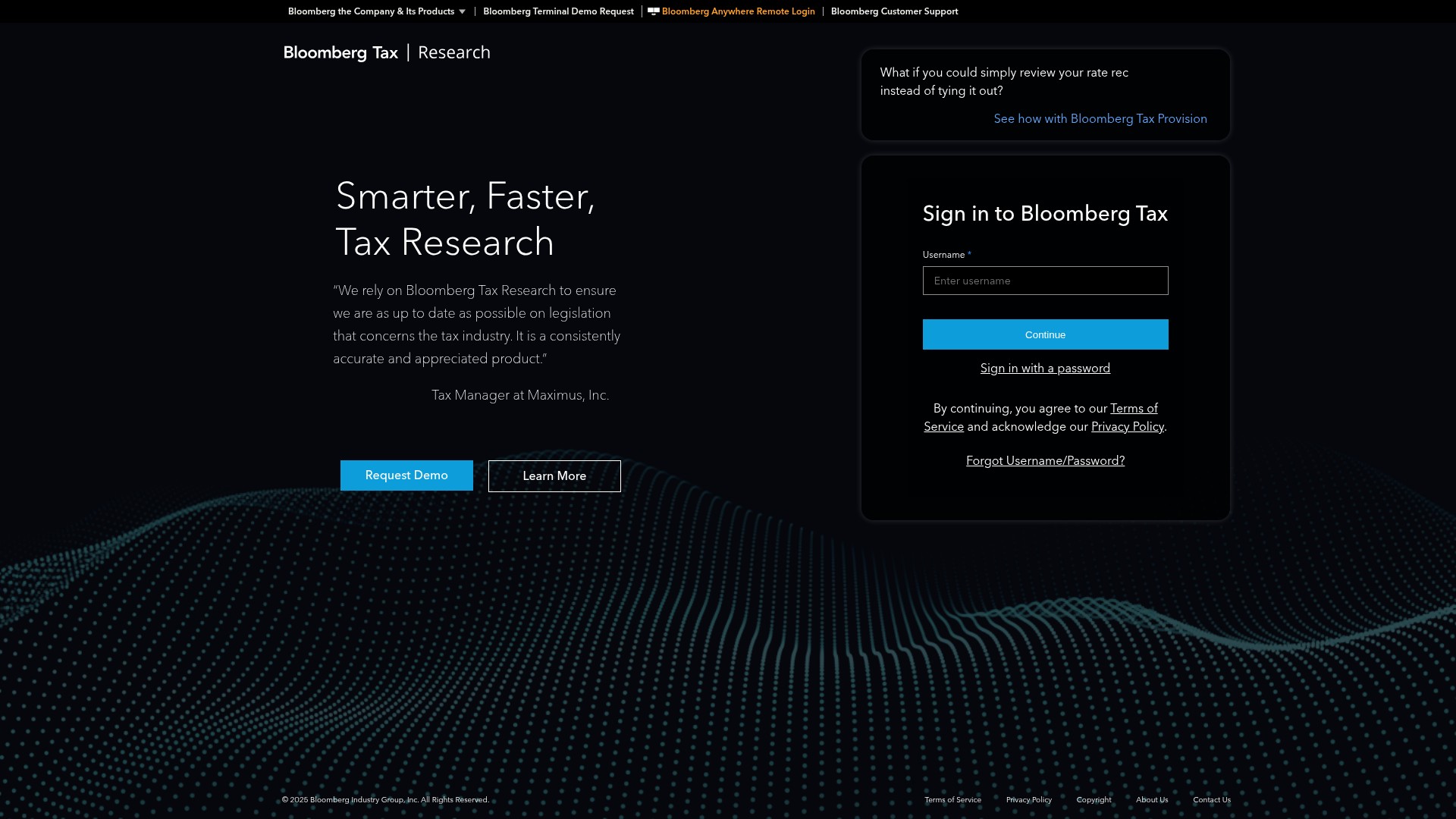 Screenshot of bloombergtax.com