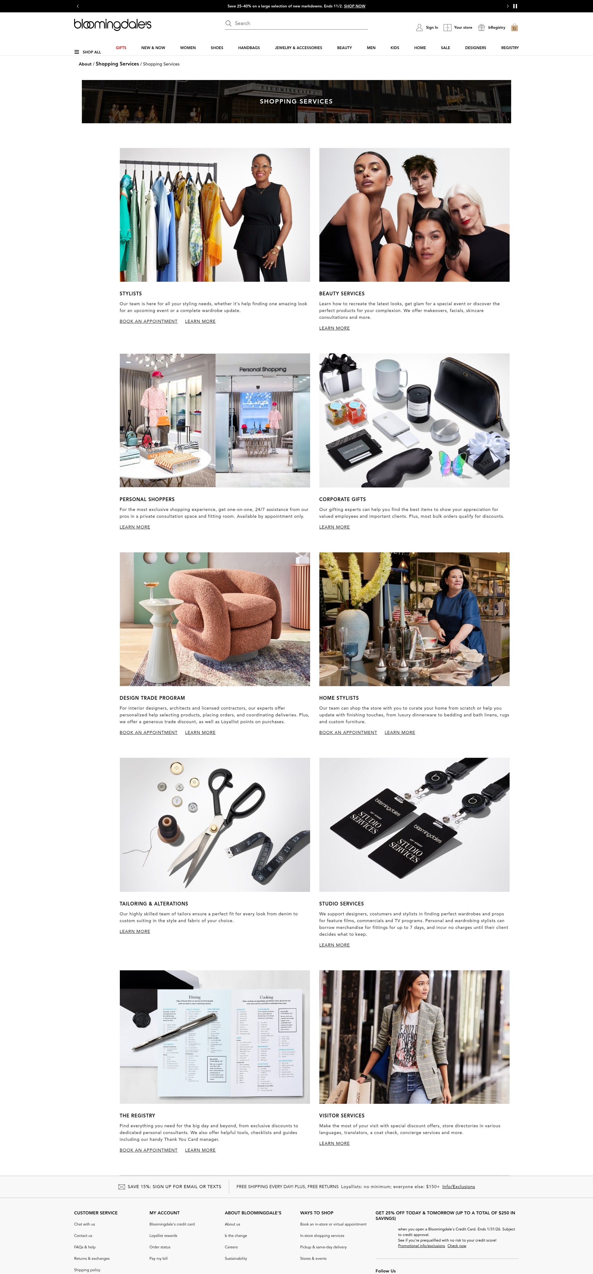 Screenshot of bloomingdales.com
