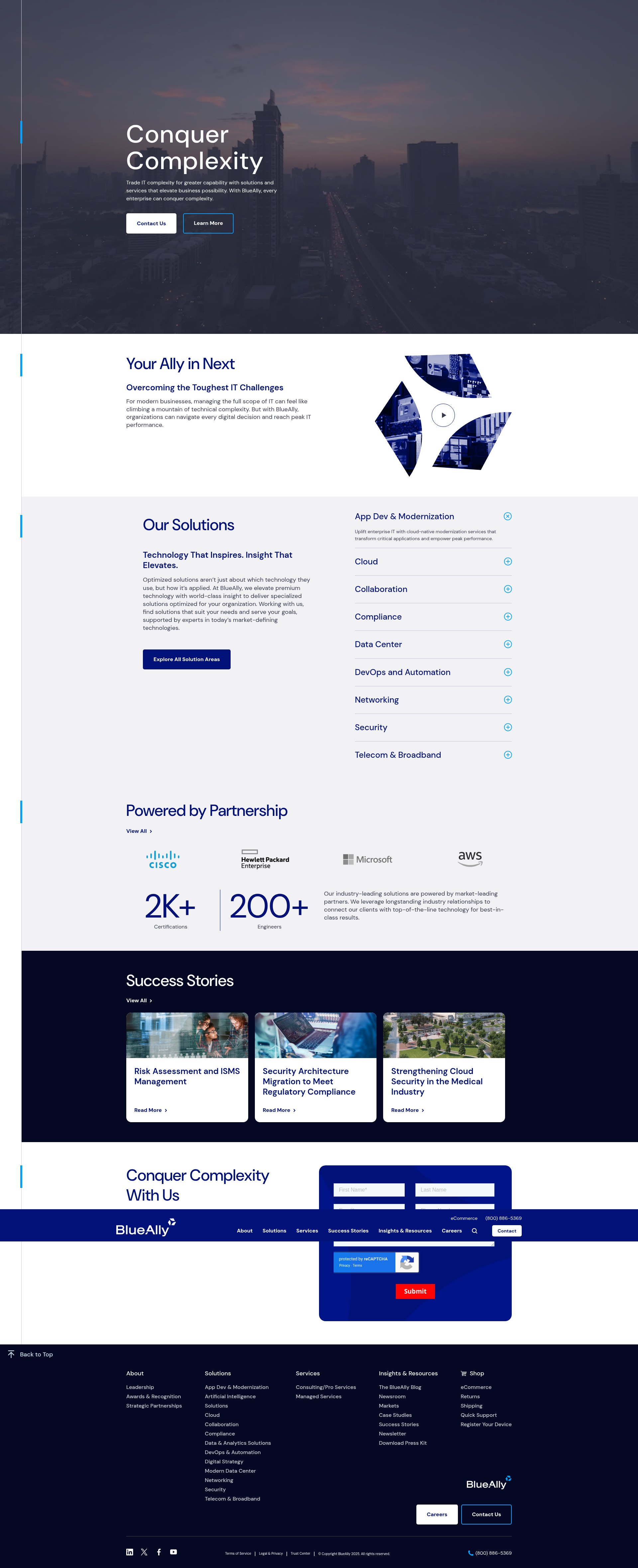 Screenshot of blueally.com
