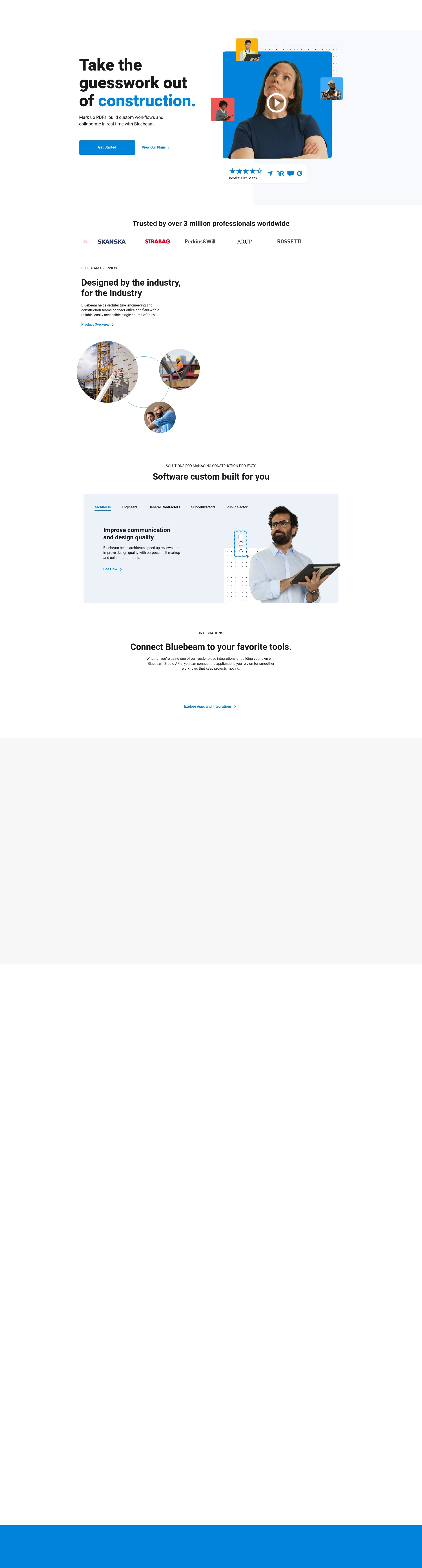 Screenshot of bluebeam.com