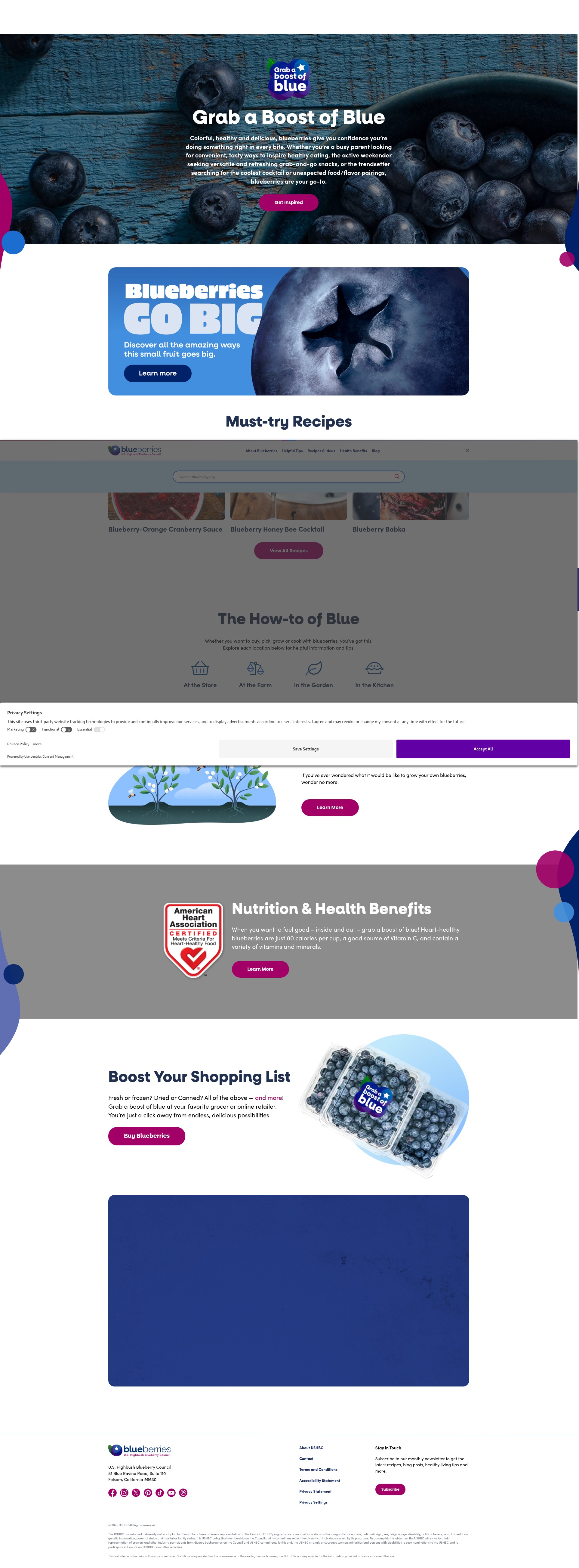 Screenshot of blueberry.org