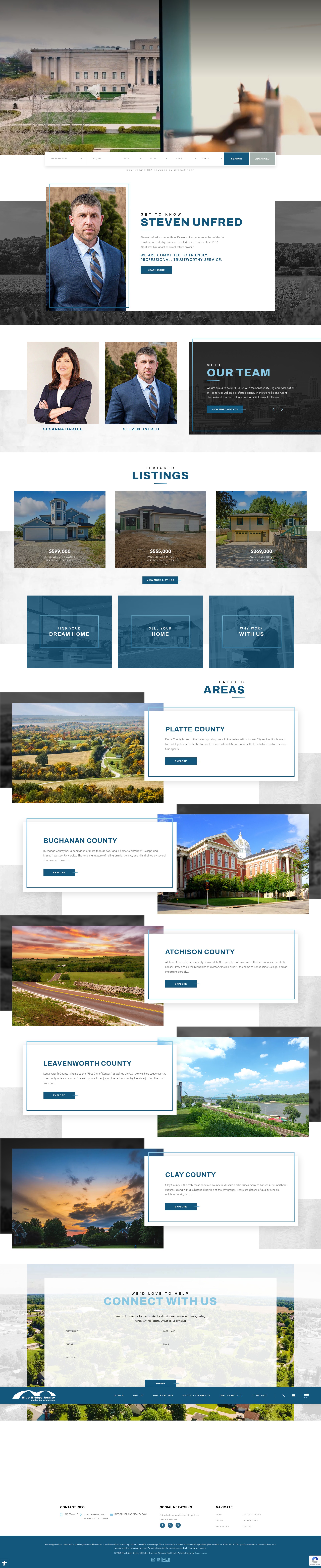 Screenshot of bluebridgerealty.com