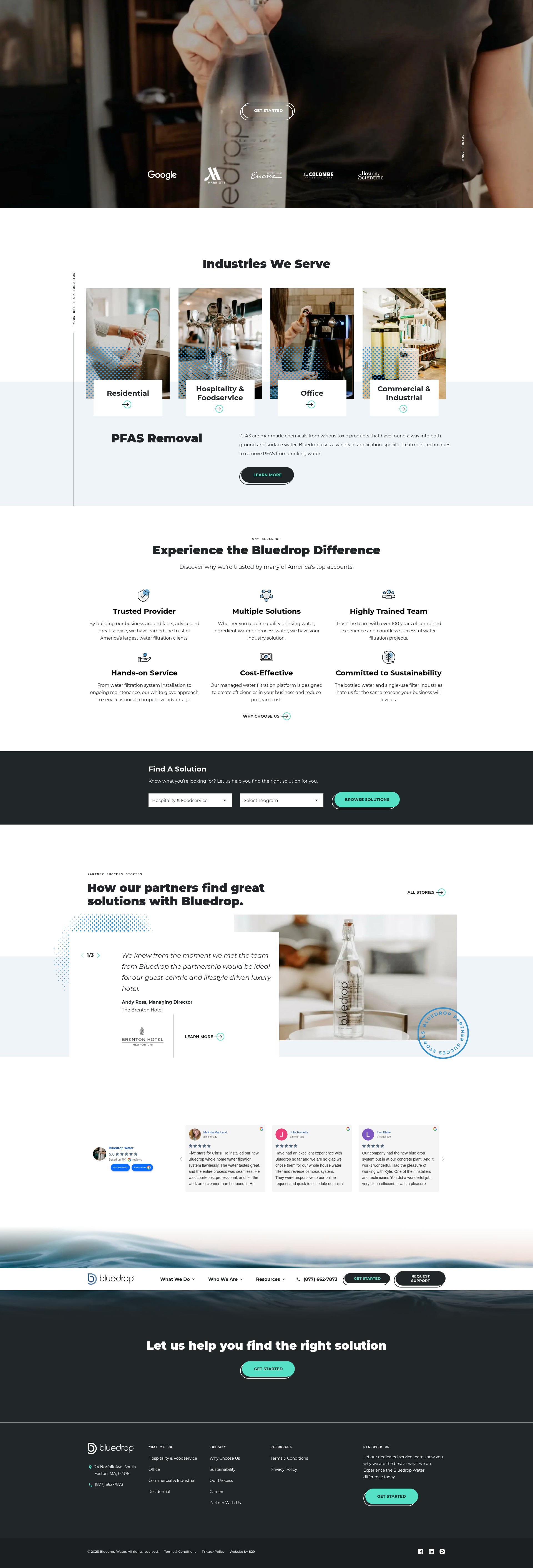 Screenshot of bluedropwater.com