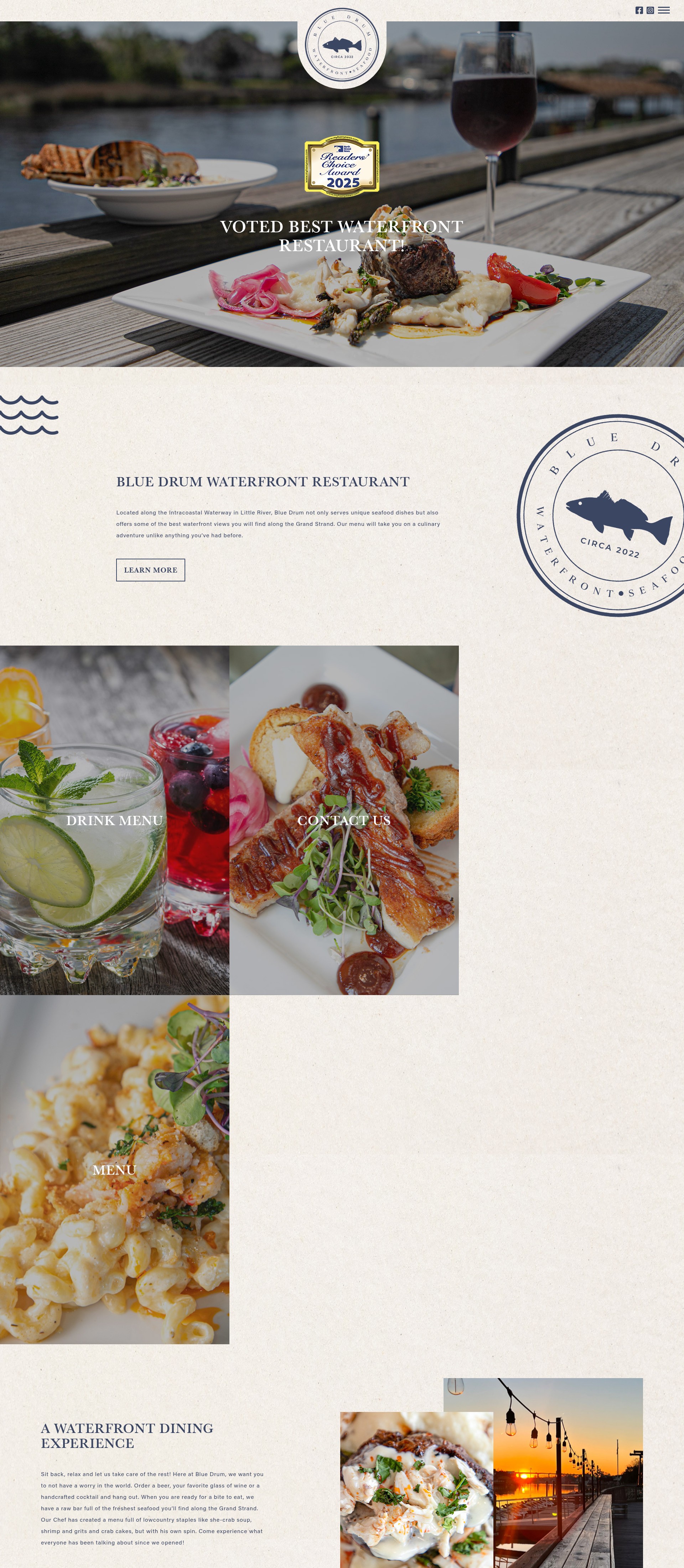 Screenshot of bluedrumwaterfront.com