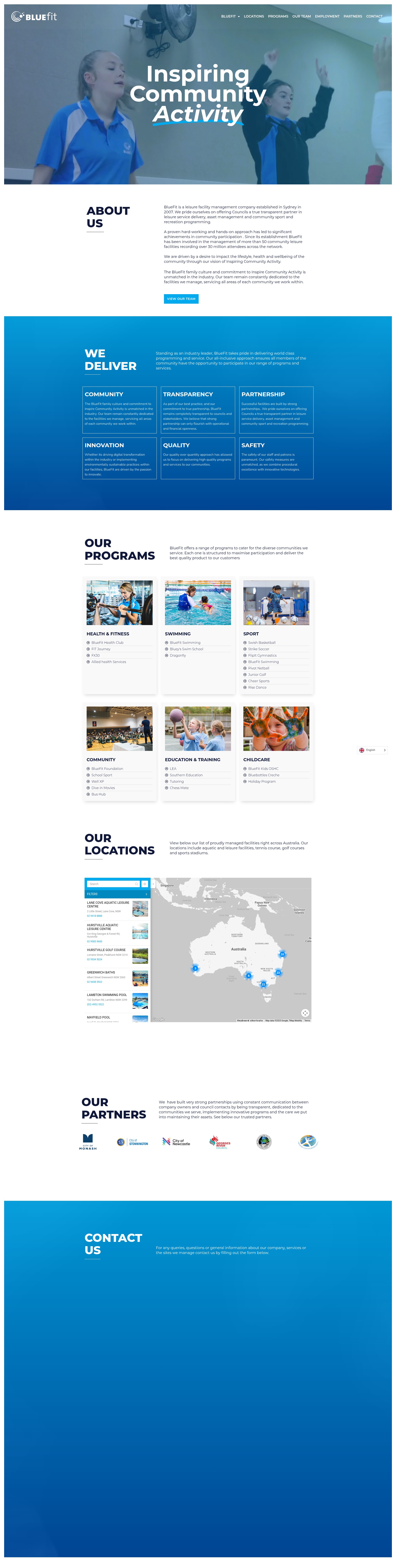 Screenshot of bluefit.com.au