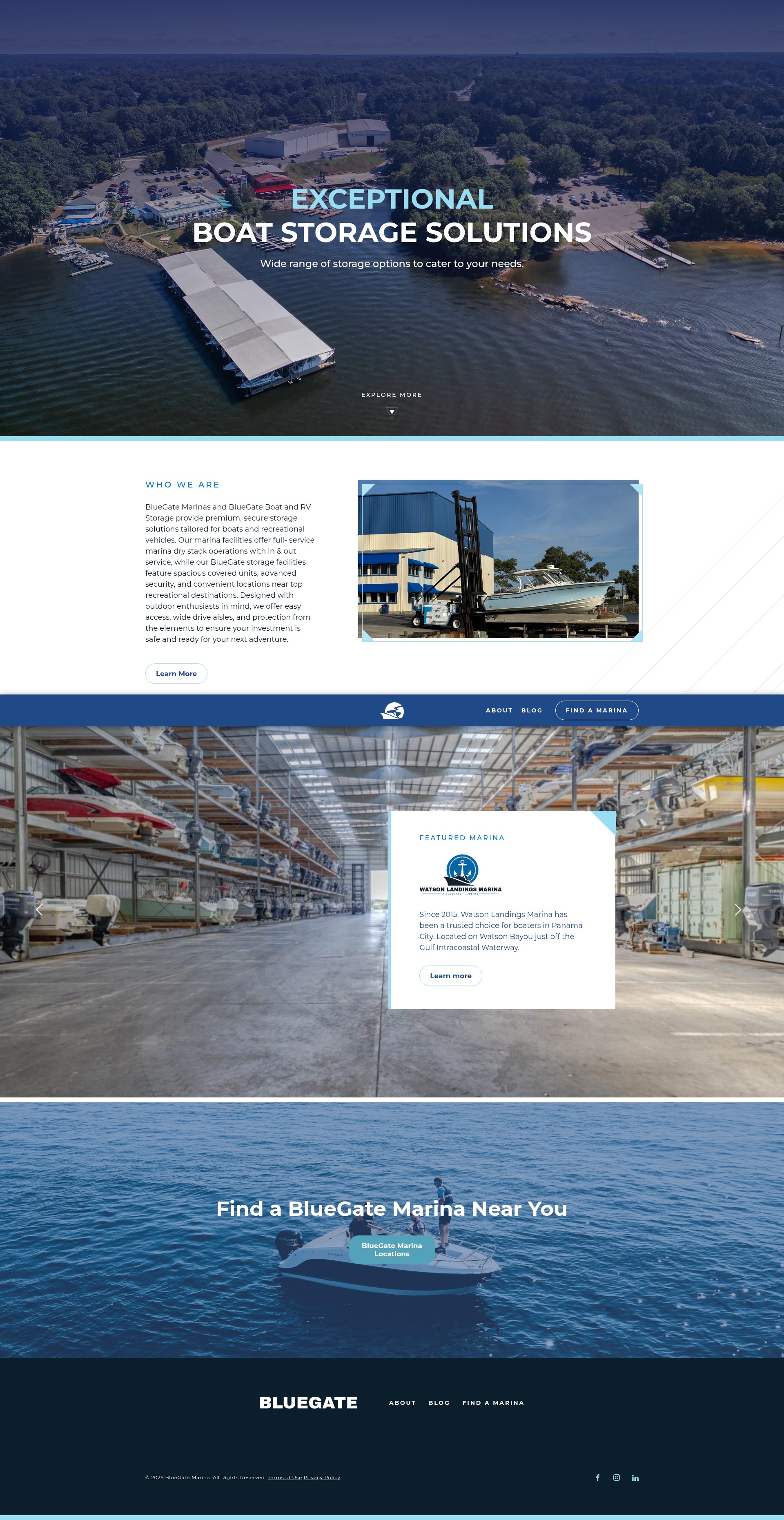 Screenshot of bluegatemarinas.com