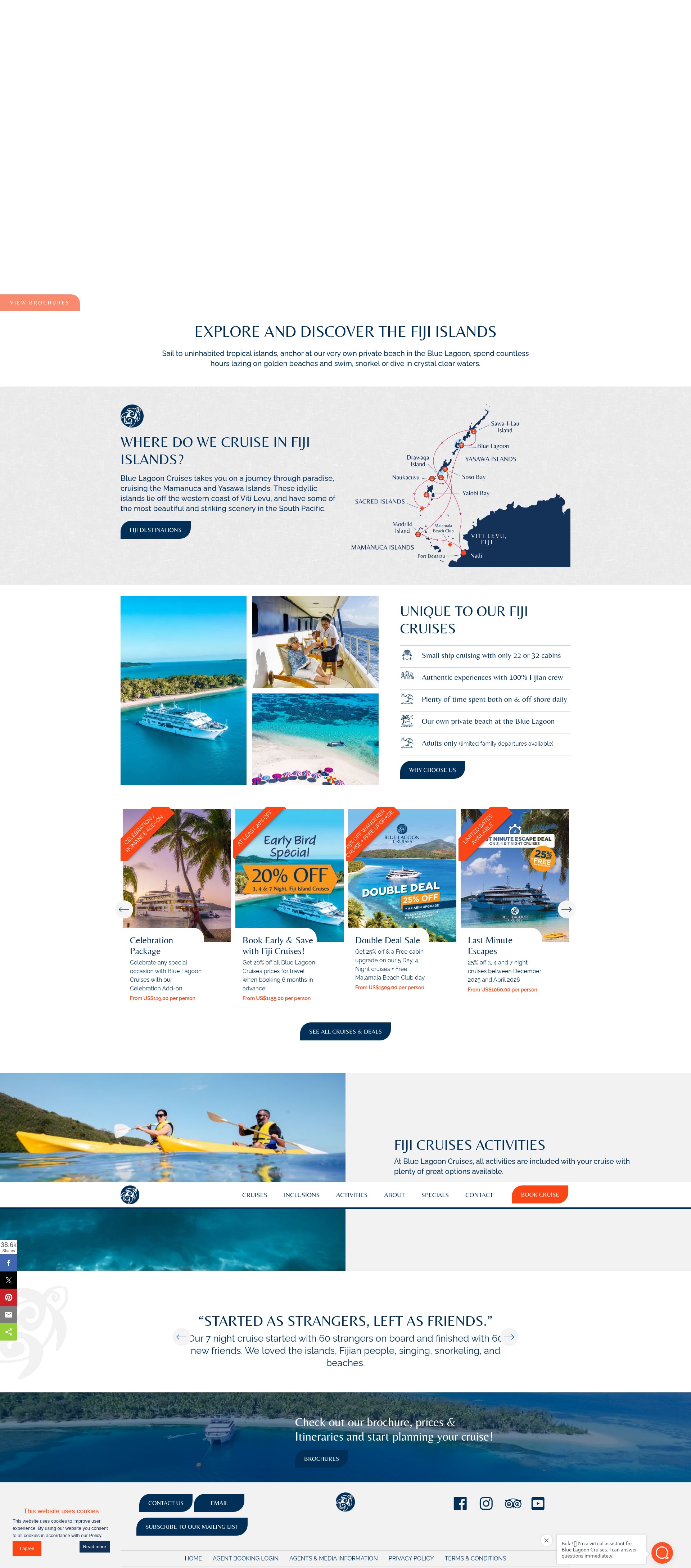 Screenshot of bluelagooncruises.com