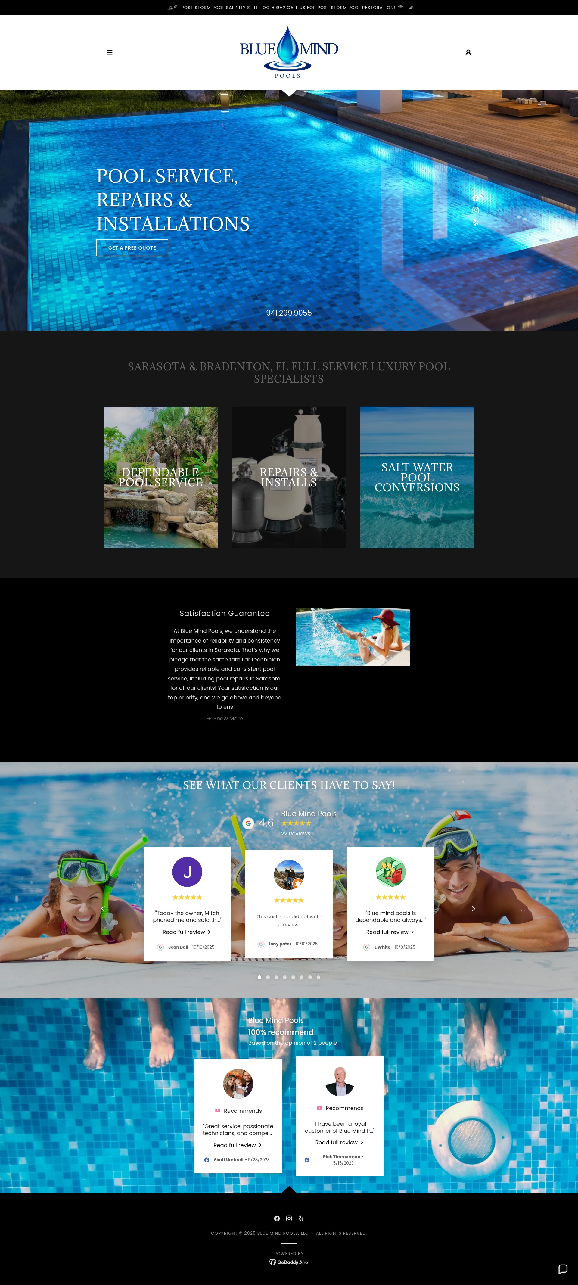 Screenshot of bluemindpool.com