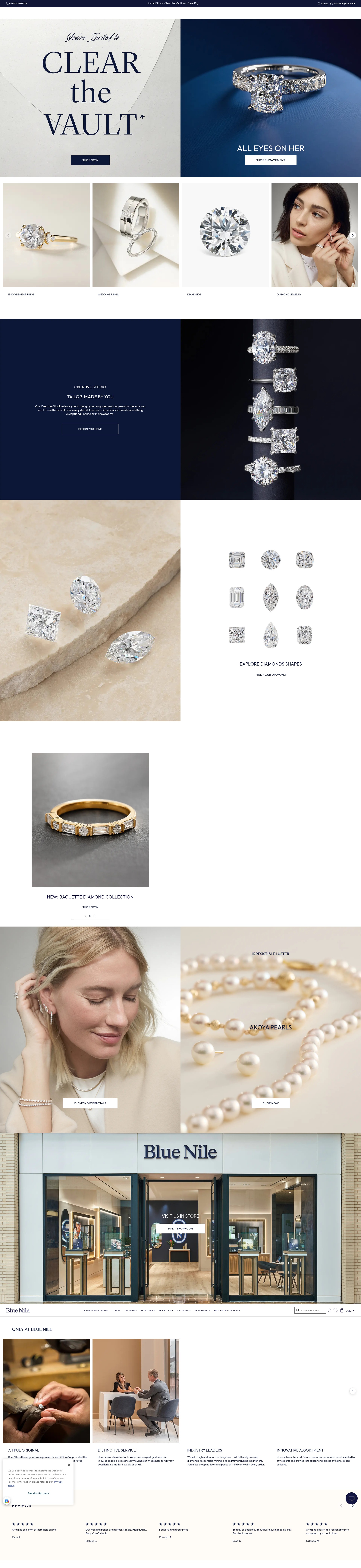 Screenshot of bluenile.com