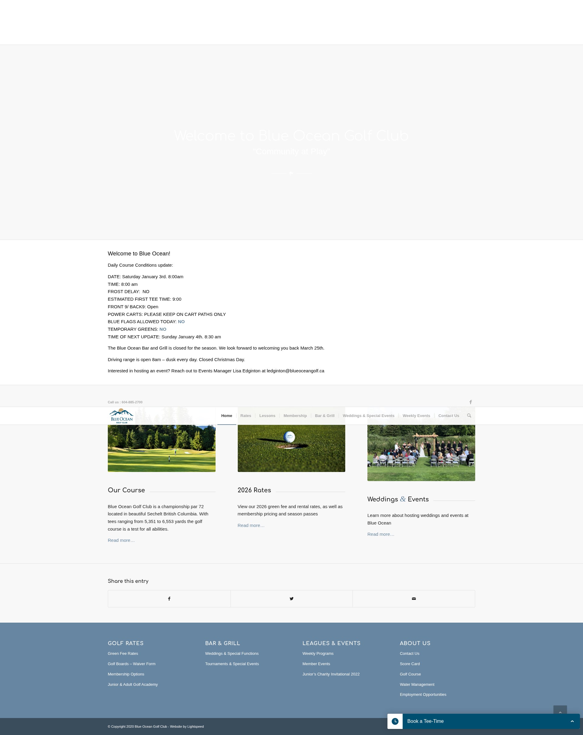 Screenshot of blueoceangolf.ca