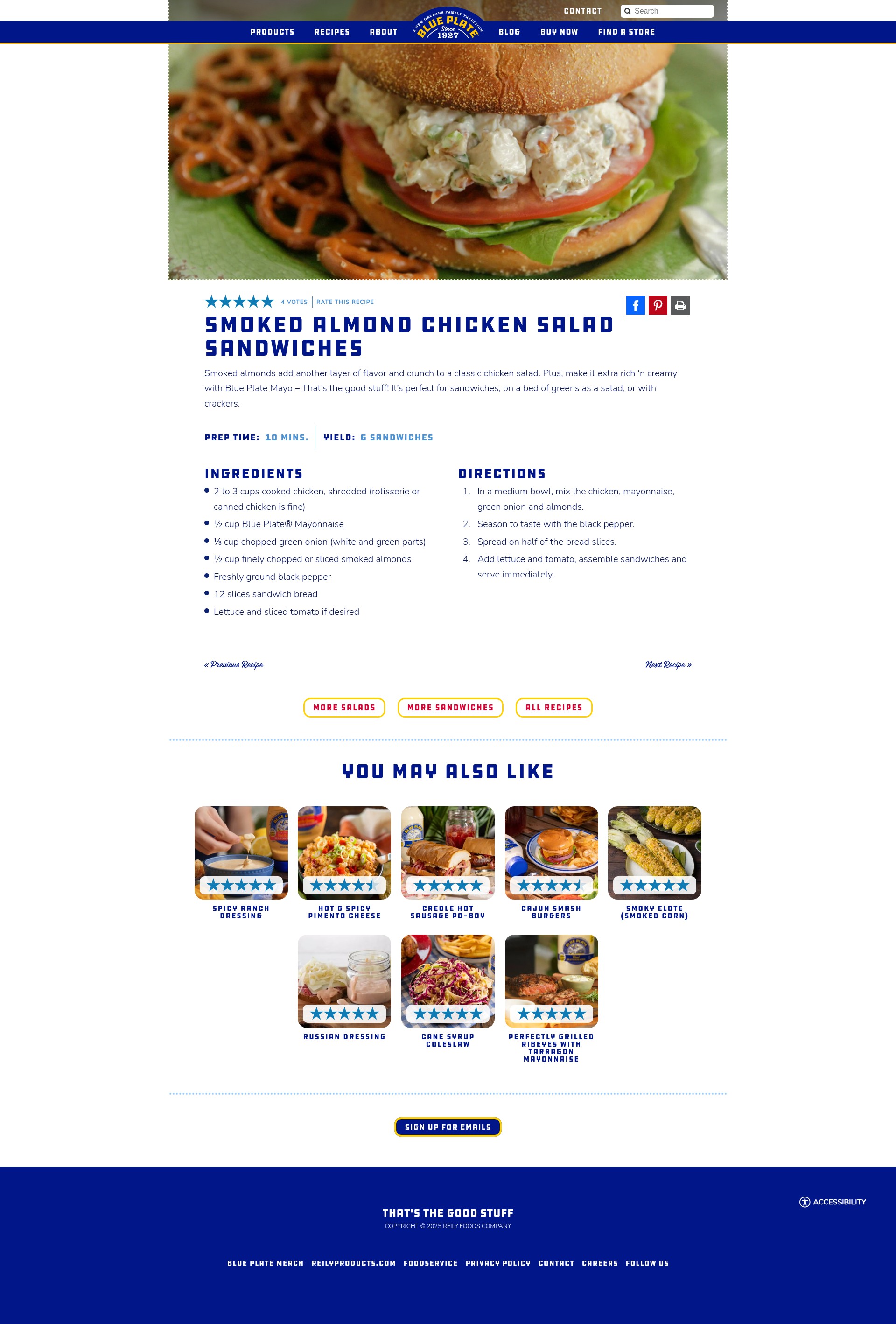 Screenshot of blueplatemayo.com