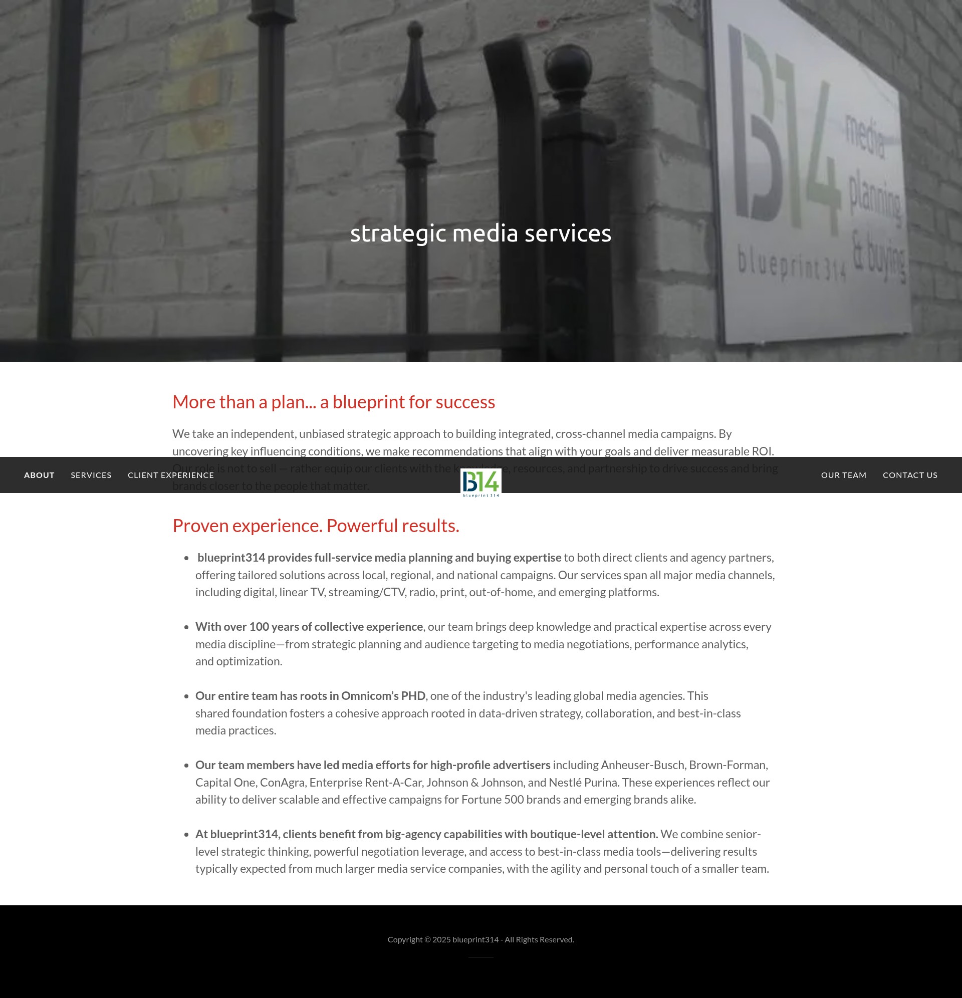 Screenshot of blueprint314.com