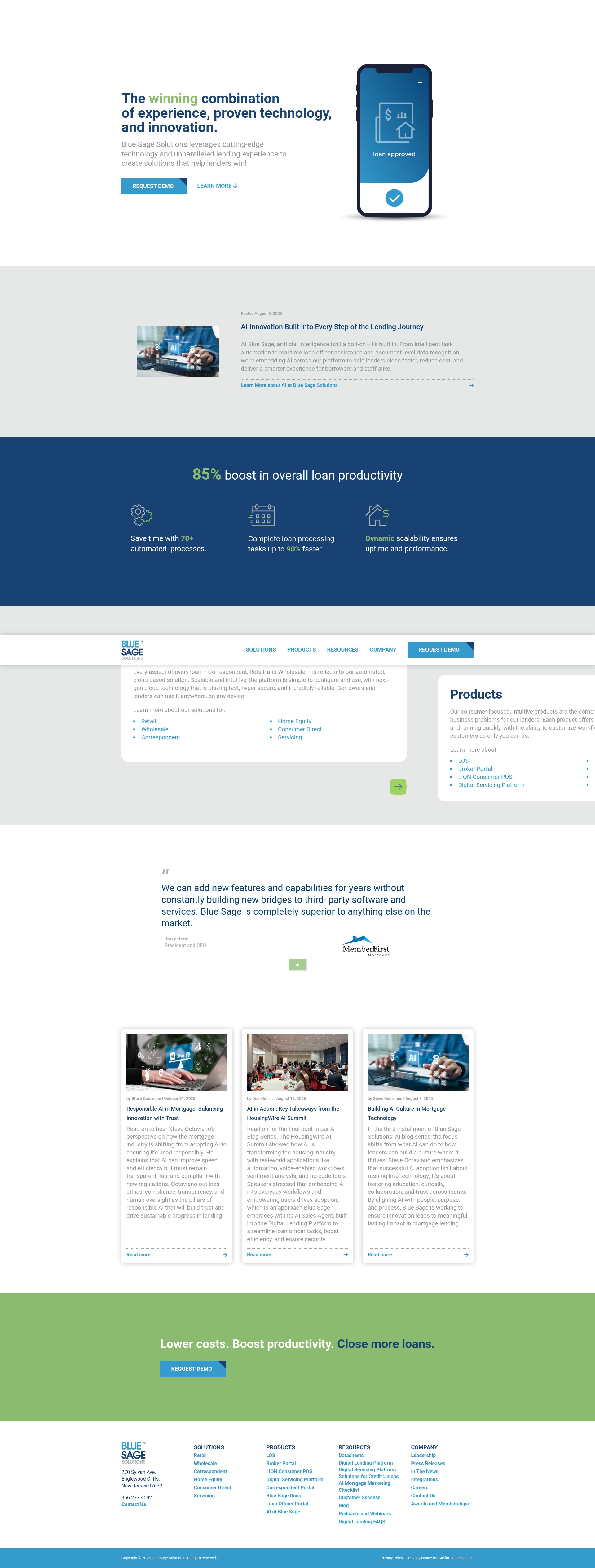 Screenshot of bluesageusa.com