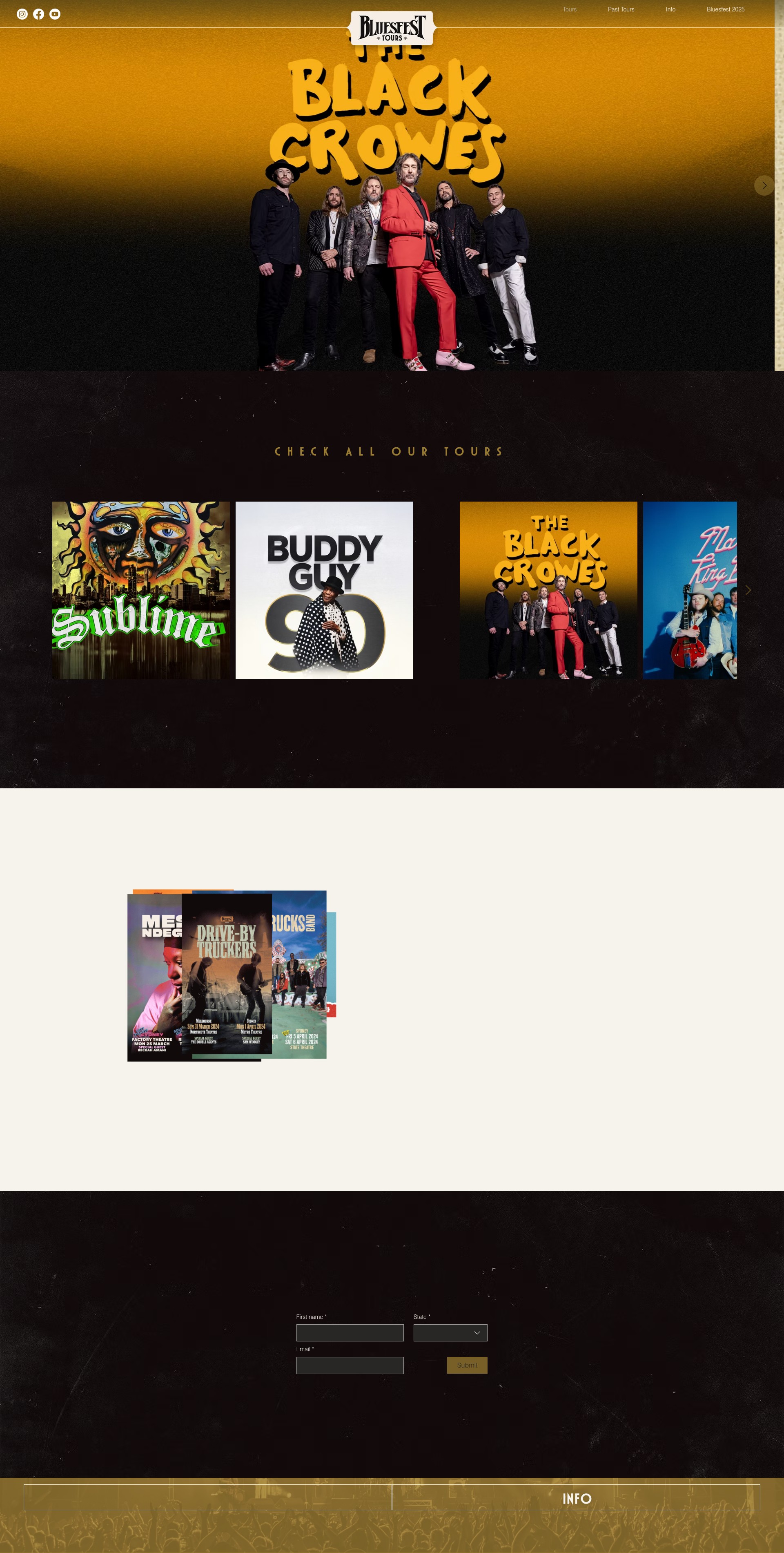 Screenshot of bluesfesttours.com.au