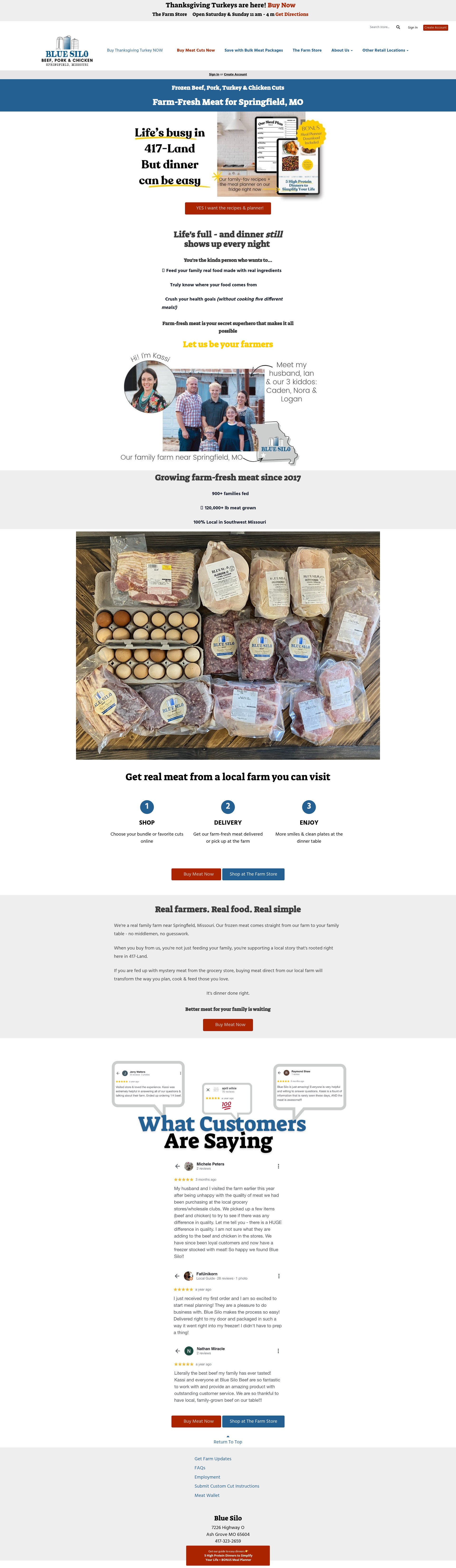 Screenshot of bluesilobeef.com