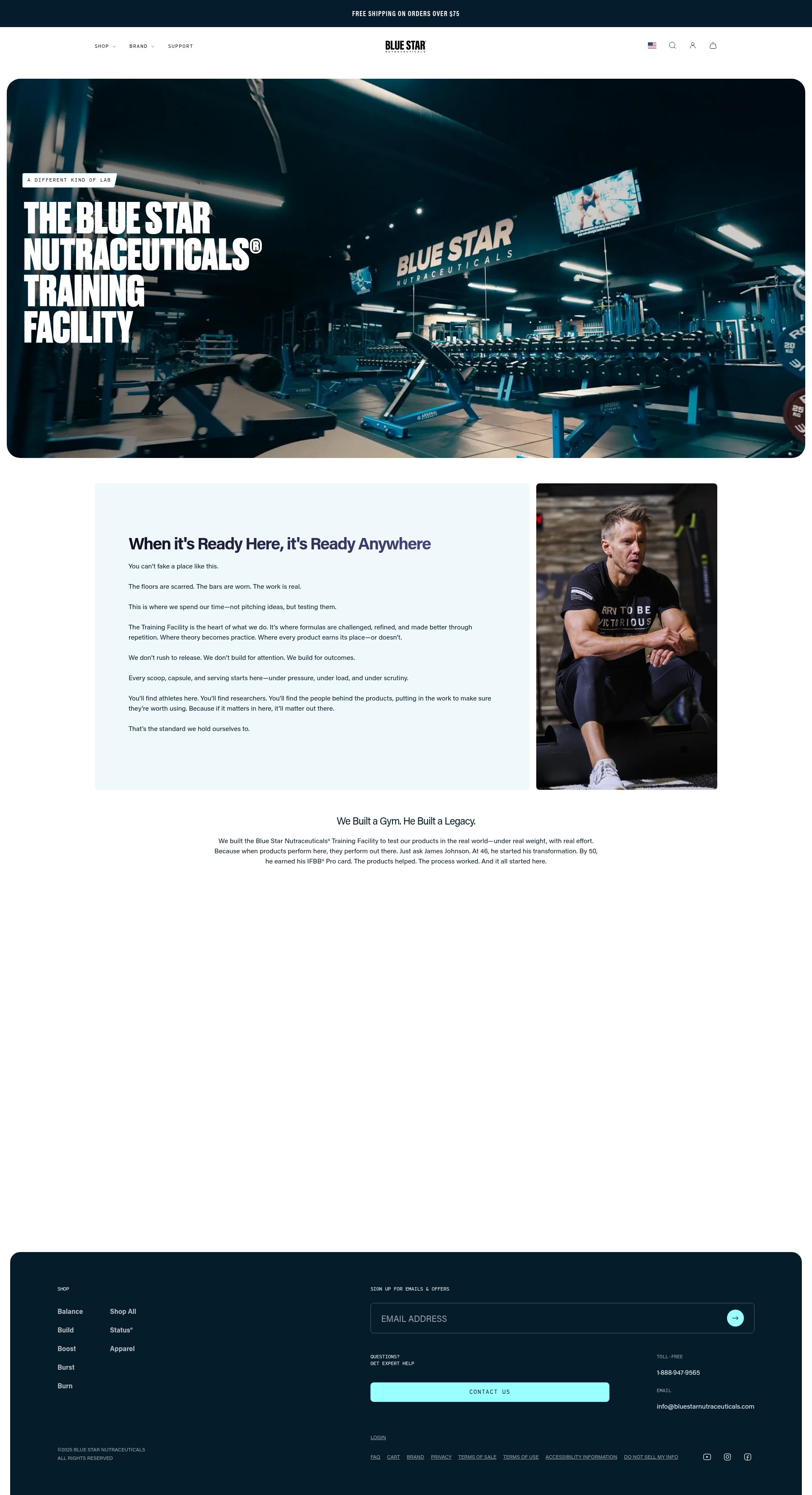 Screenshot of bluestarnutraceuticals.com
