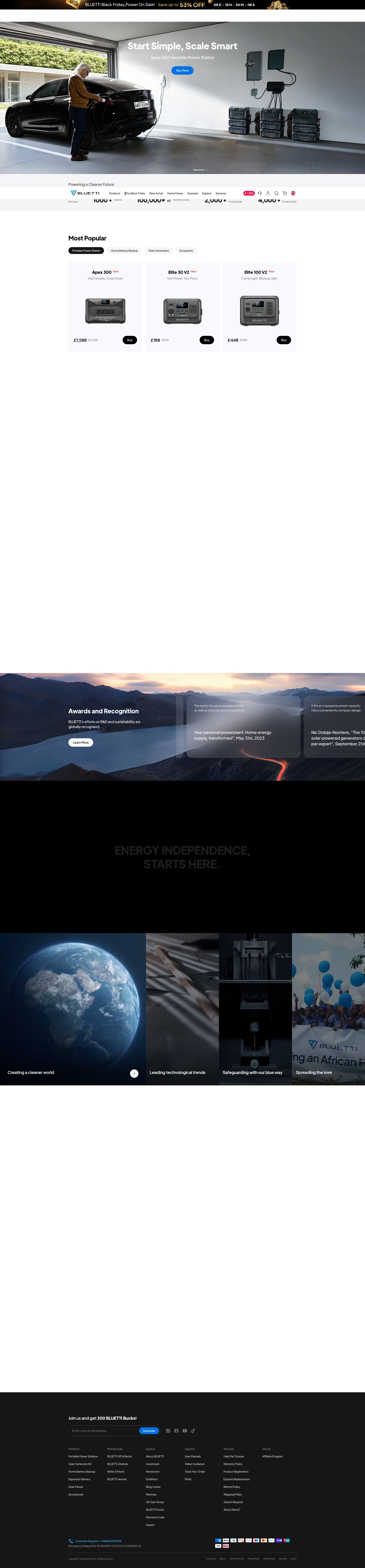 Screenshot of bluettipower.co.uk