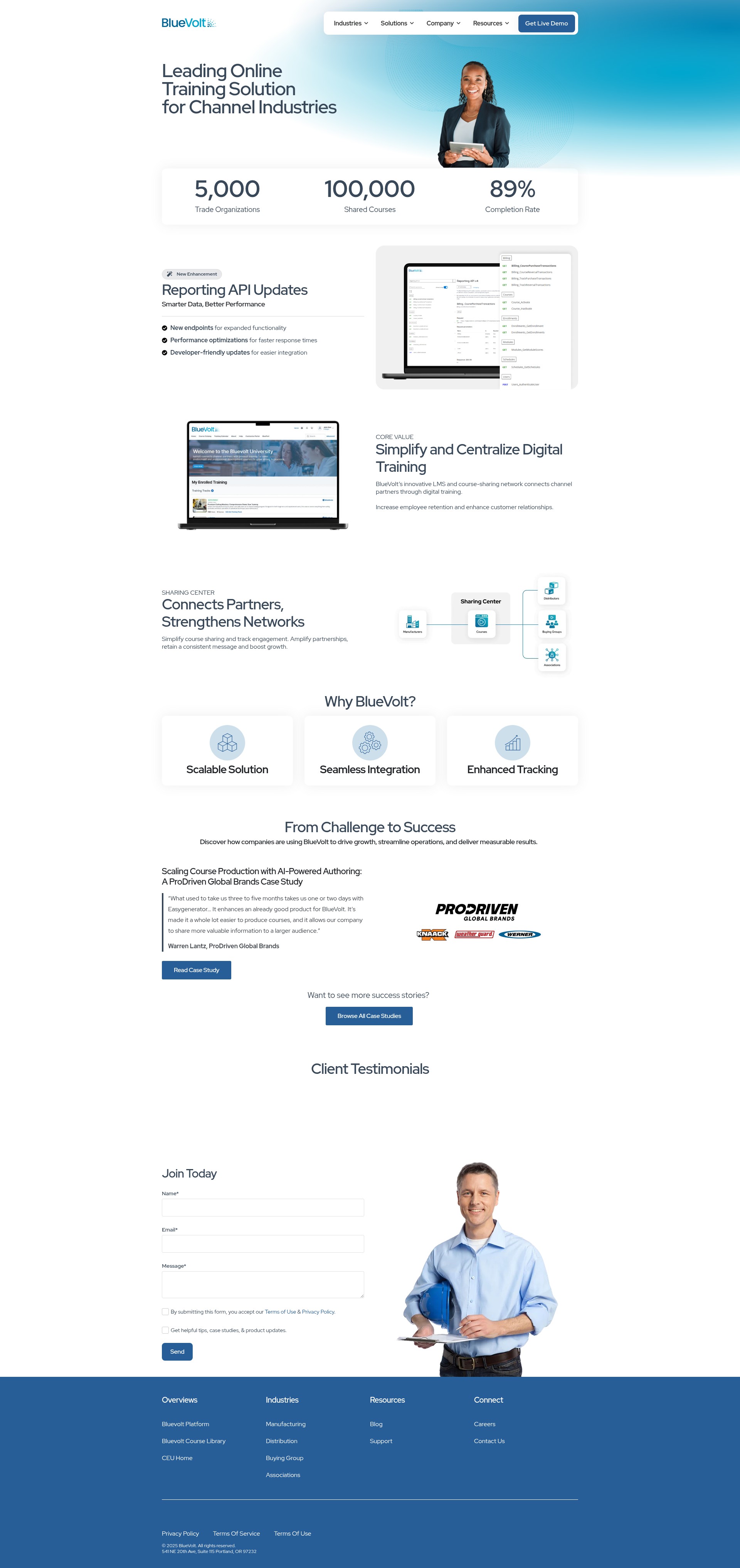 Screenshot of bluevolt.com