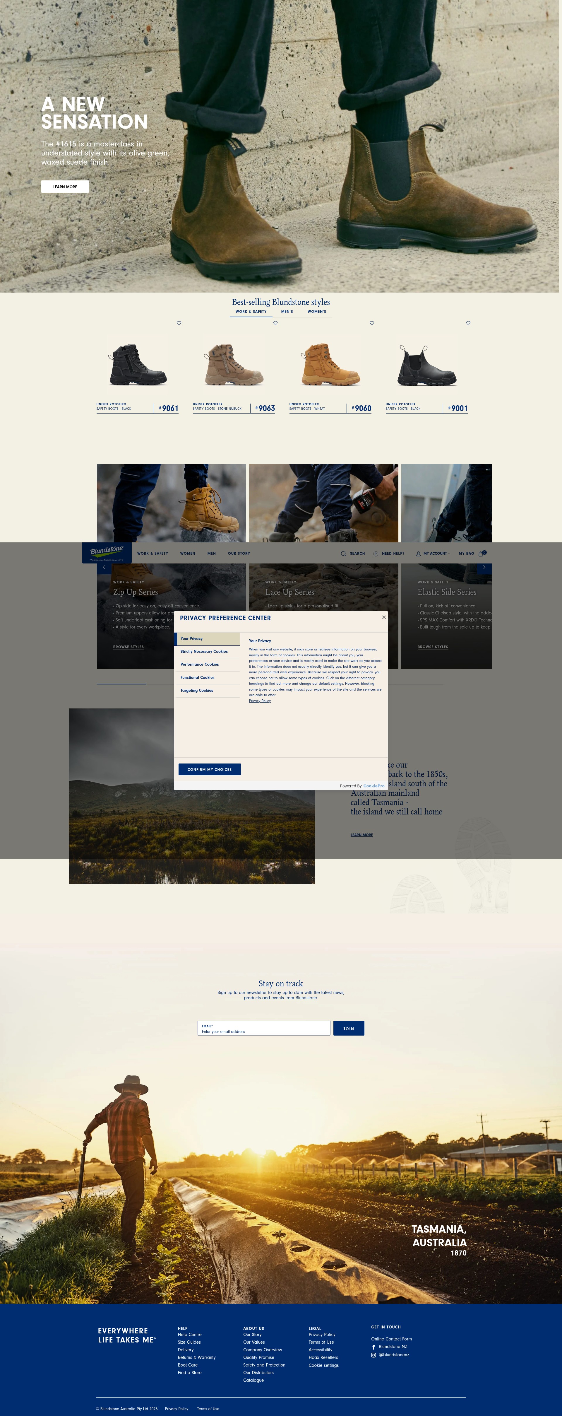 Screenshot of blundstone.co.nz