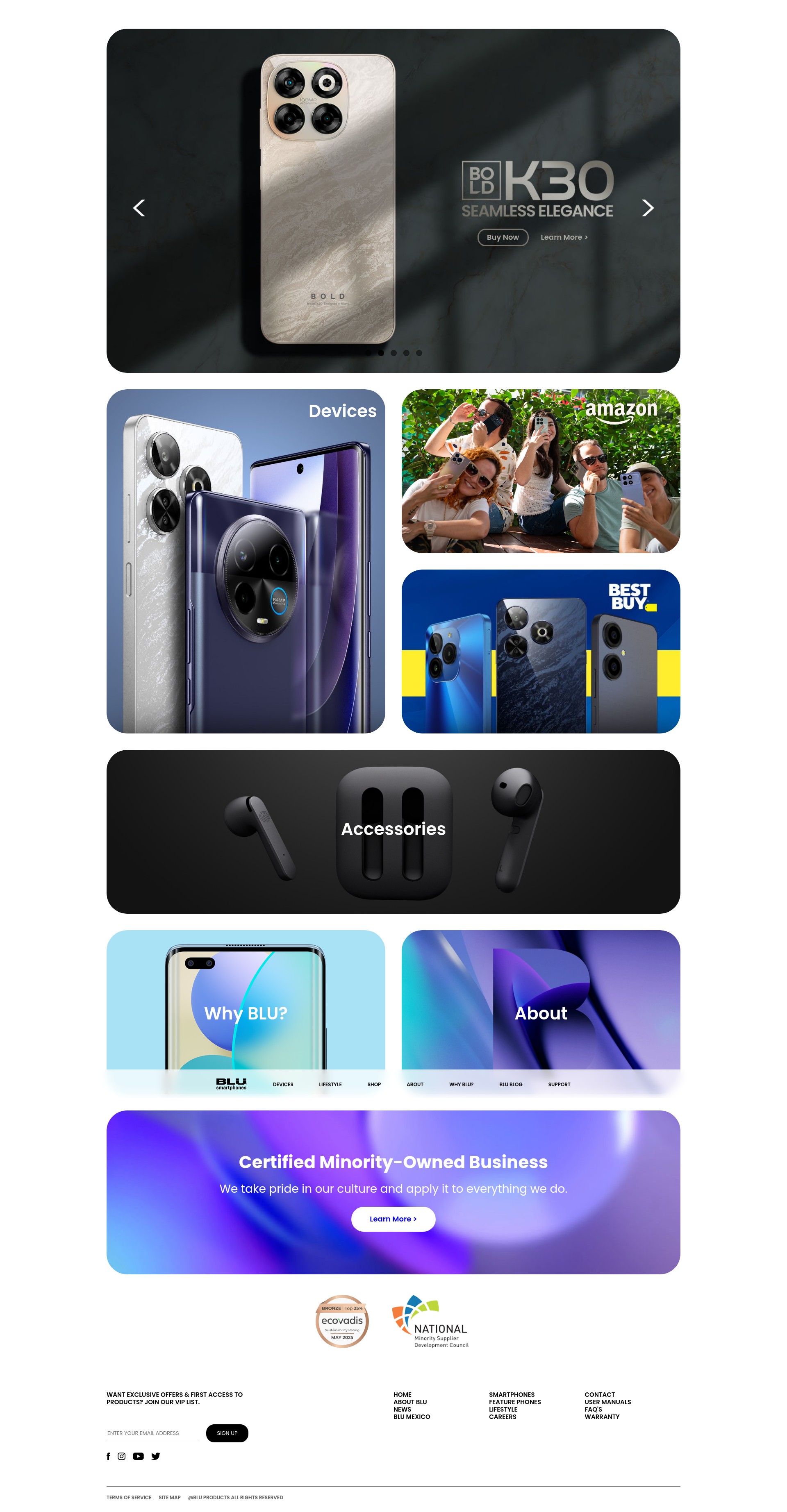 Screenshot of bluproducts.com