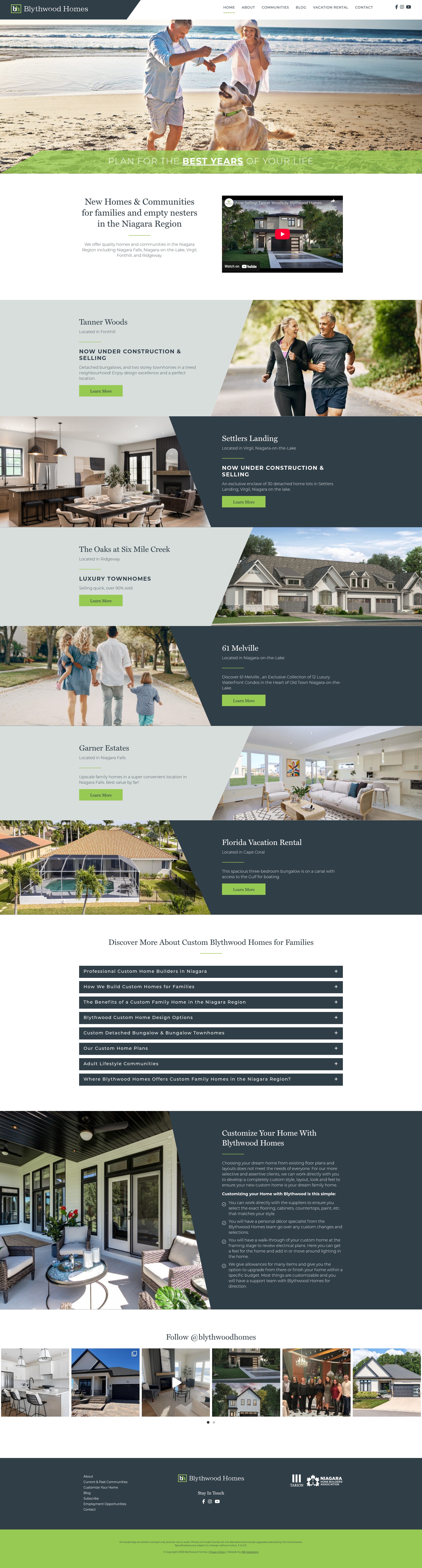 Screenshot of blythwoodhomes.ca