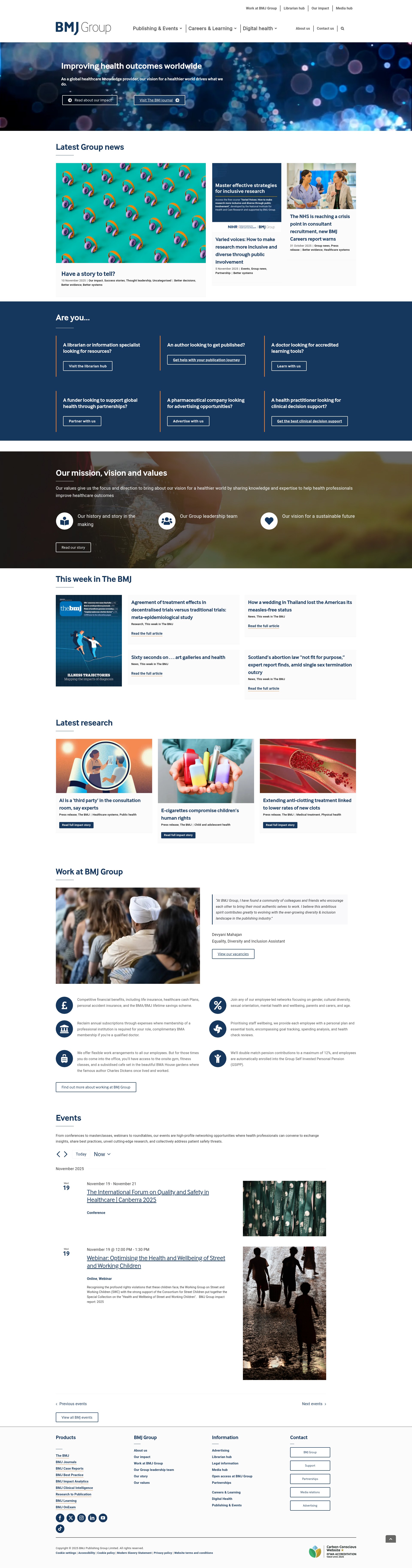 Screenshot of bmjgroup.com