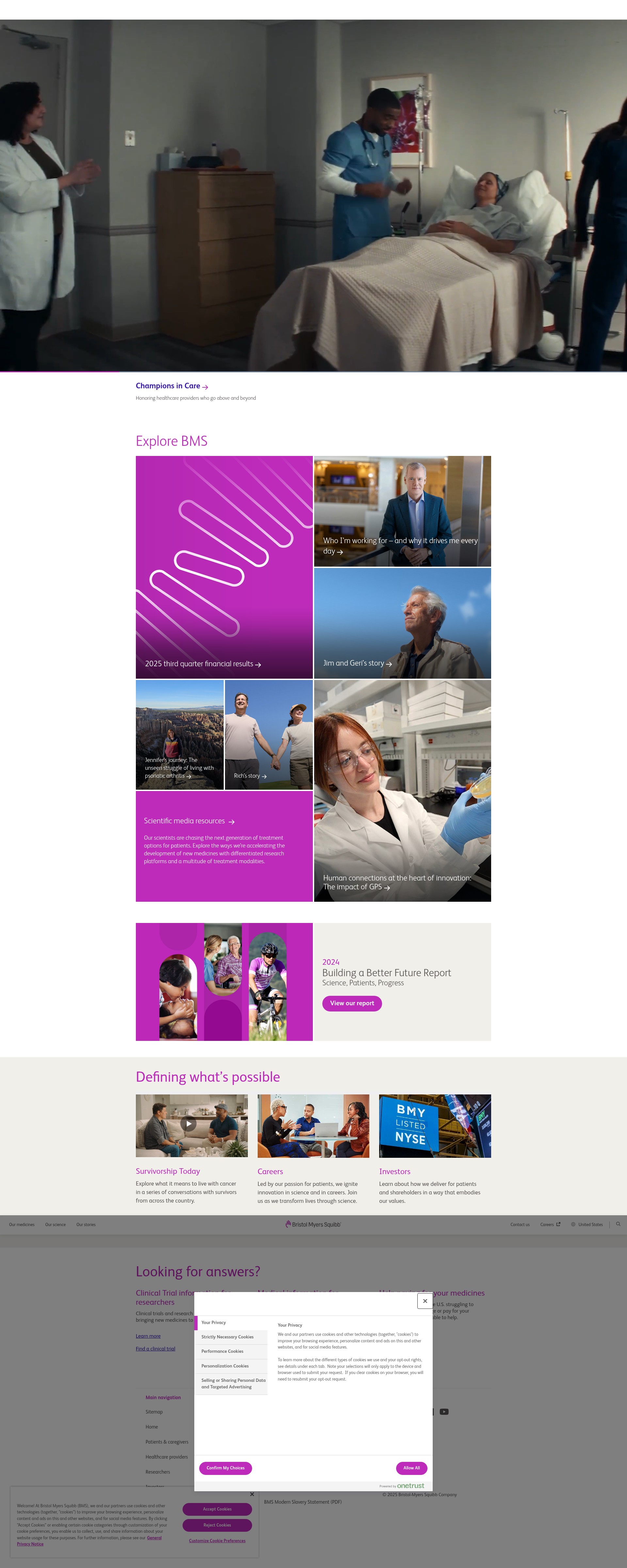 Screenshot of bms.com