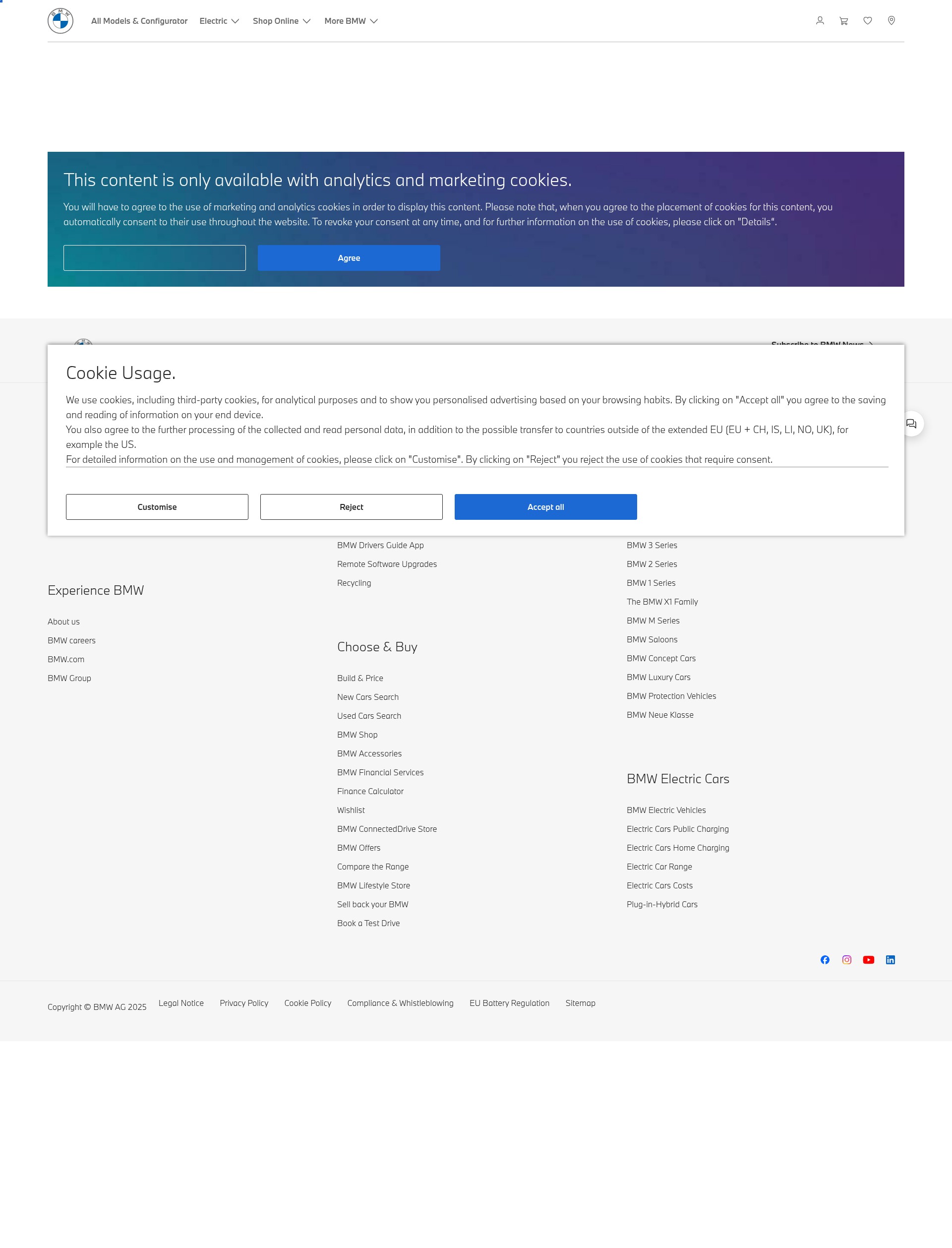 Screenshot of bmw.co.uk