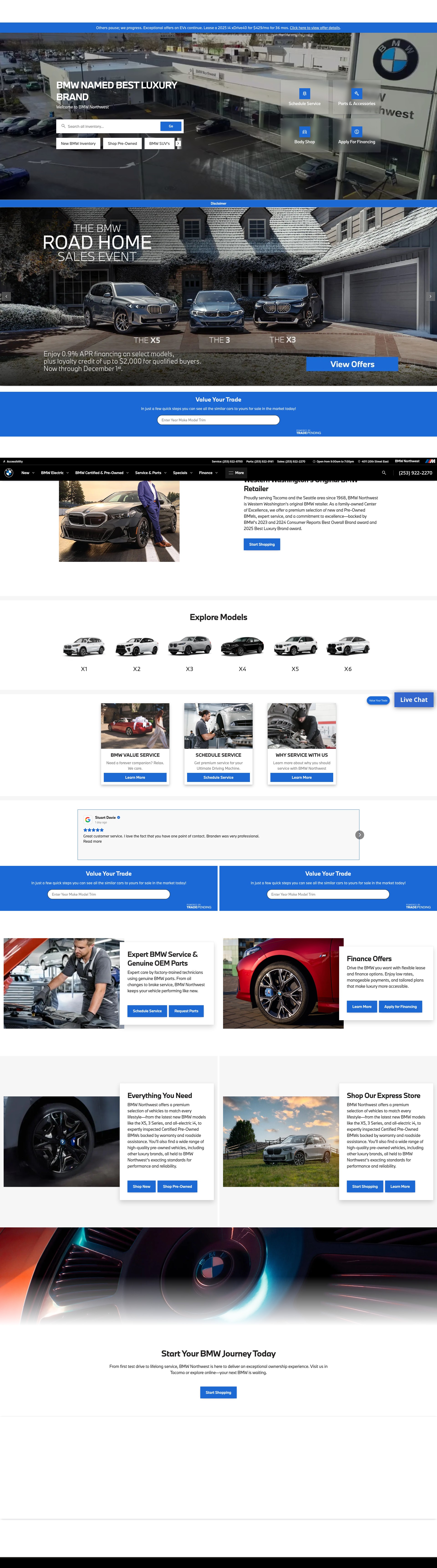 Screenshot of bmwnorthwest.com