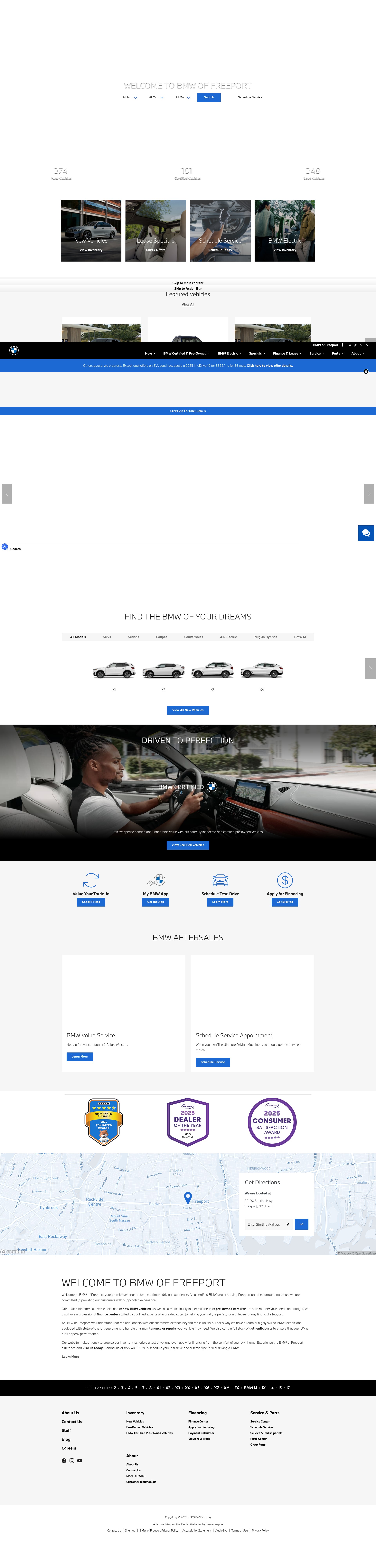 Screenshot of bmwoffreeport.com