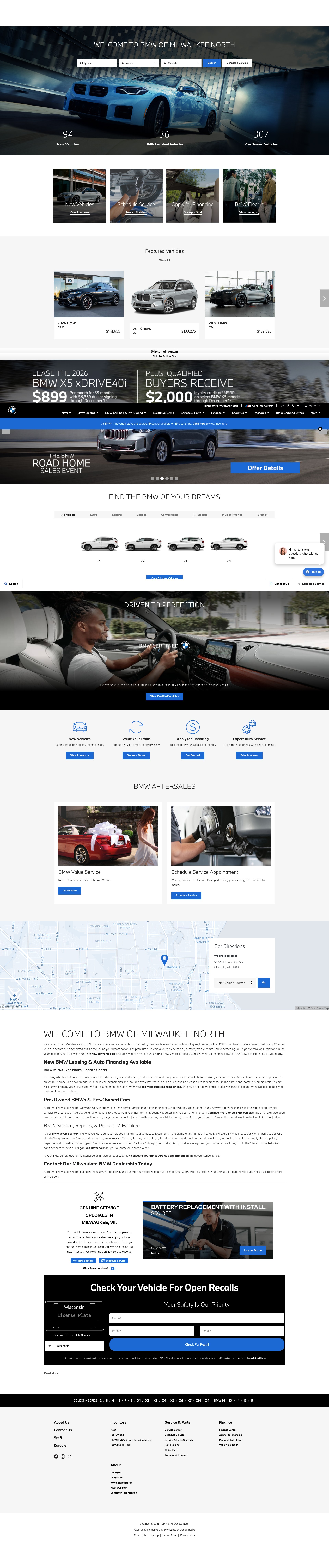 Screenshot of bmwofmilwaukeenorth.com