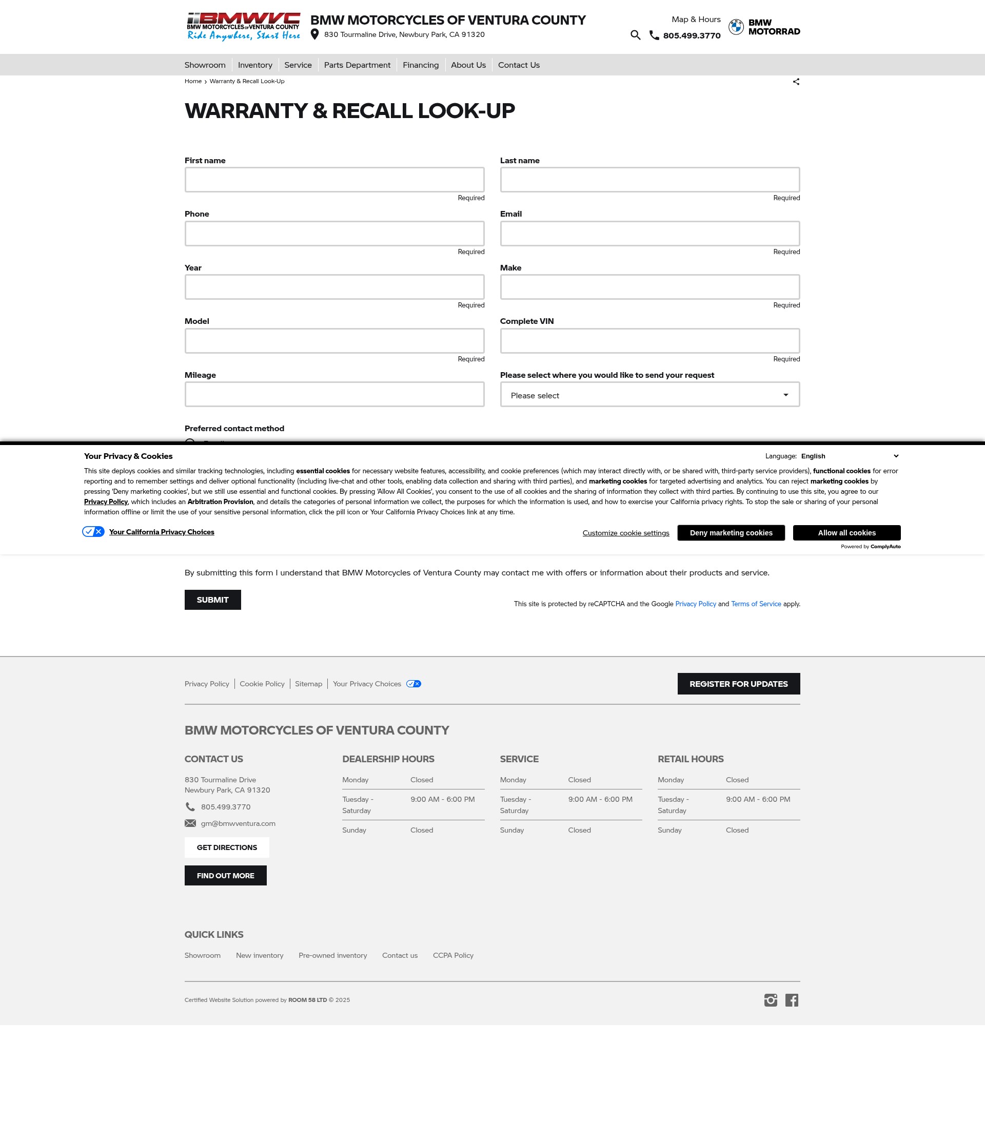 Screenshot of bmwventura.com