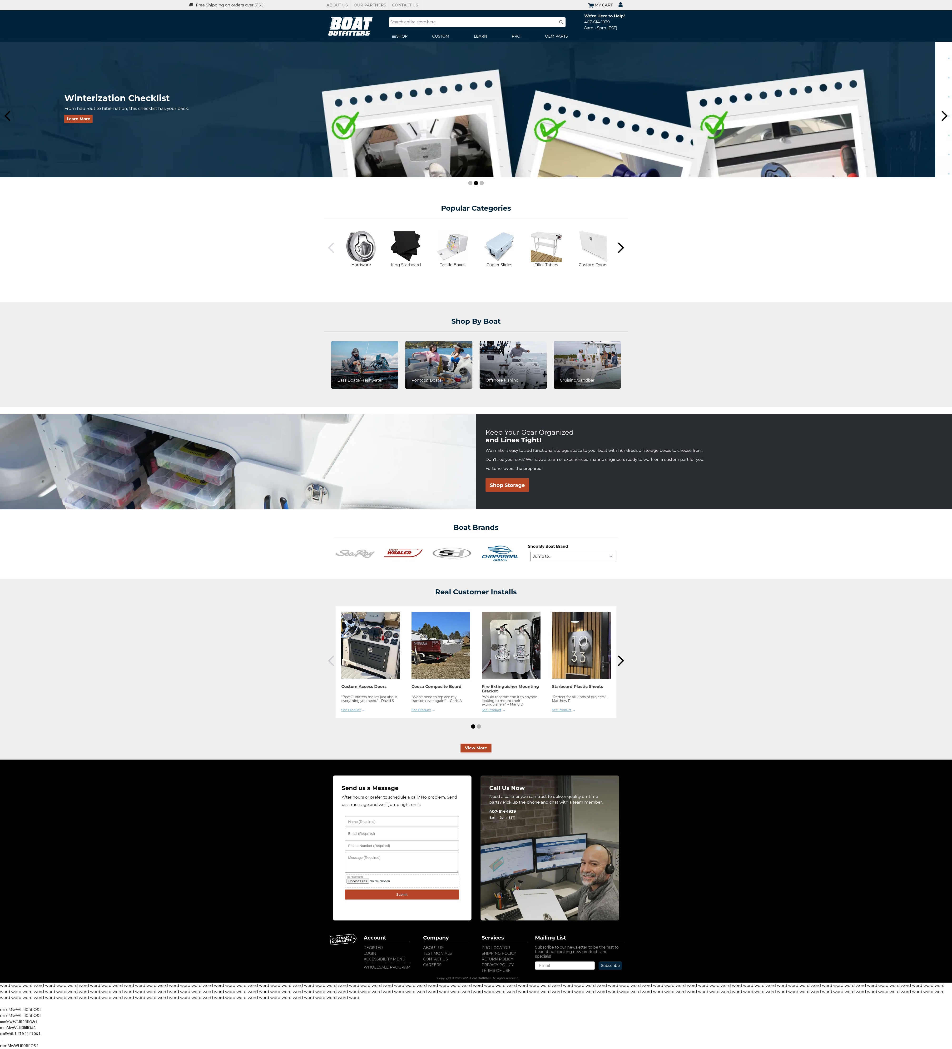 Screenshot of boatoutfitters.com