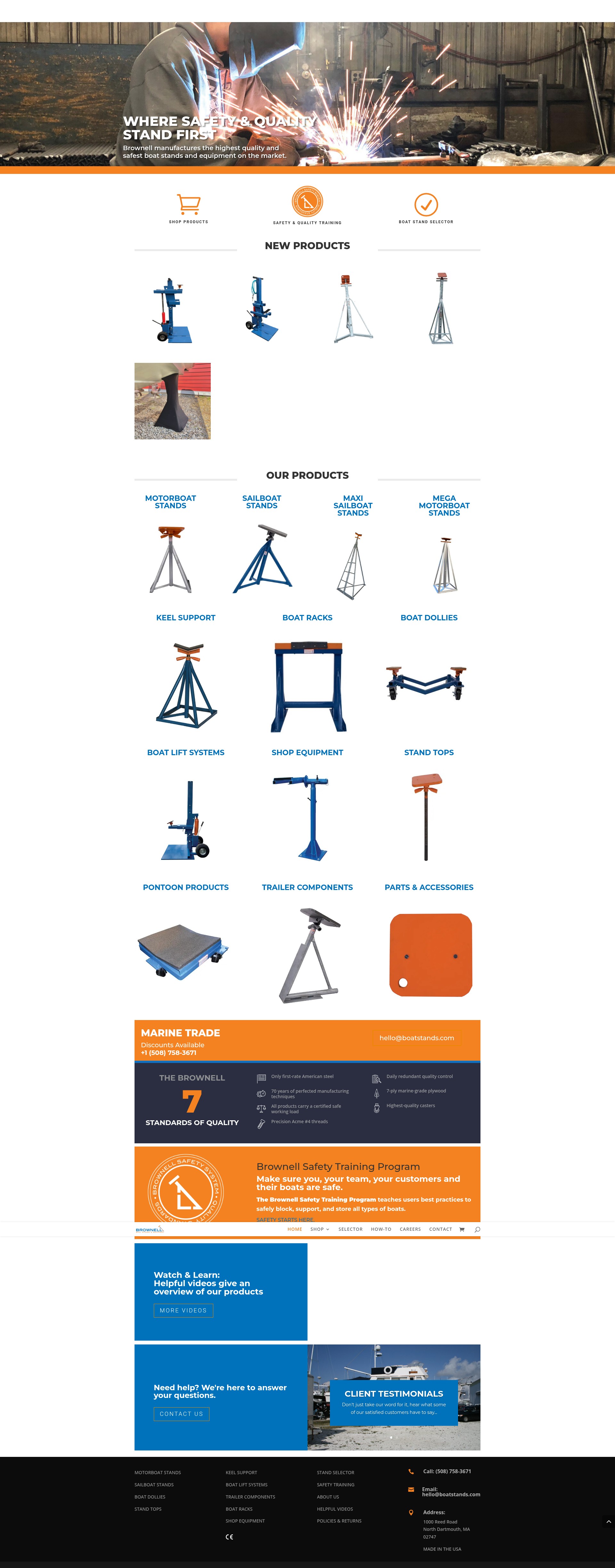 Screenshot of boatstands.com