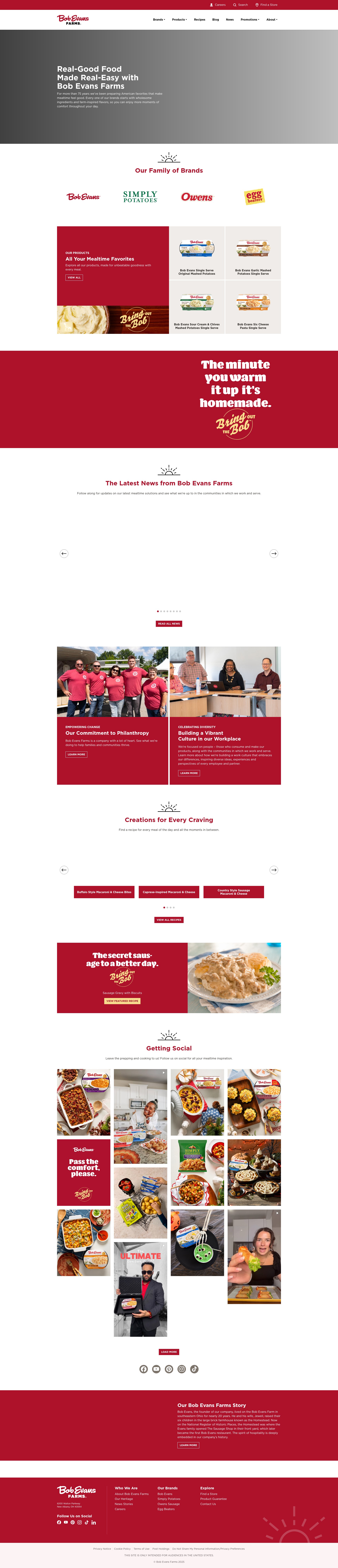 Screenshot of bobevansgrocery.com