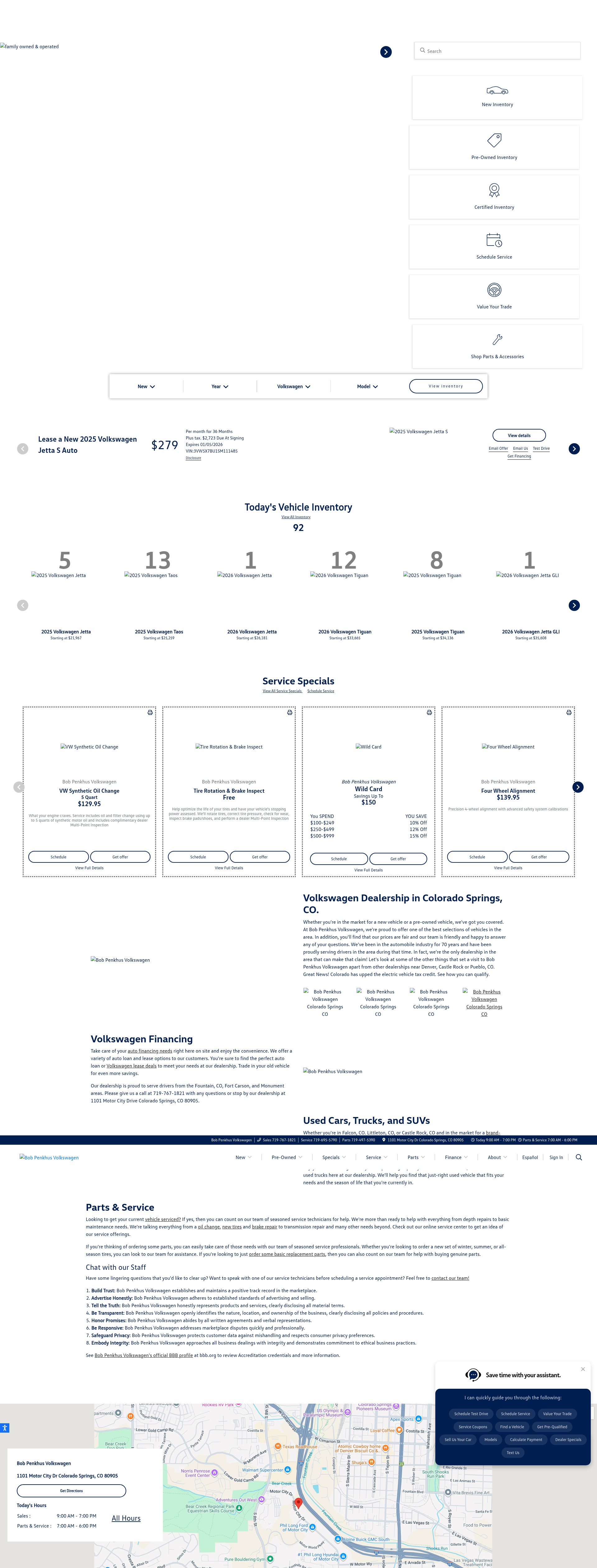 Screenshot of bobpenkhusvw.com
