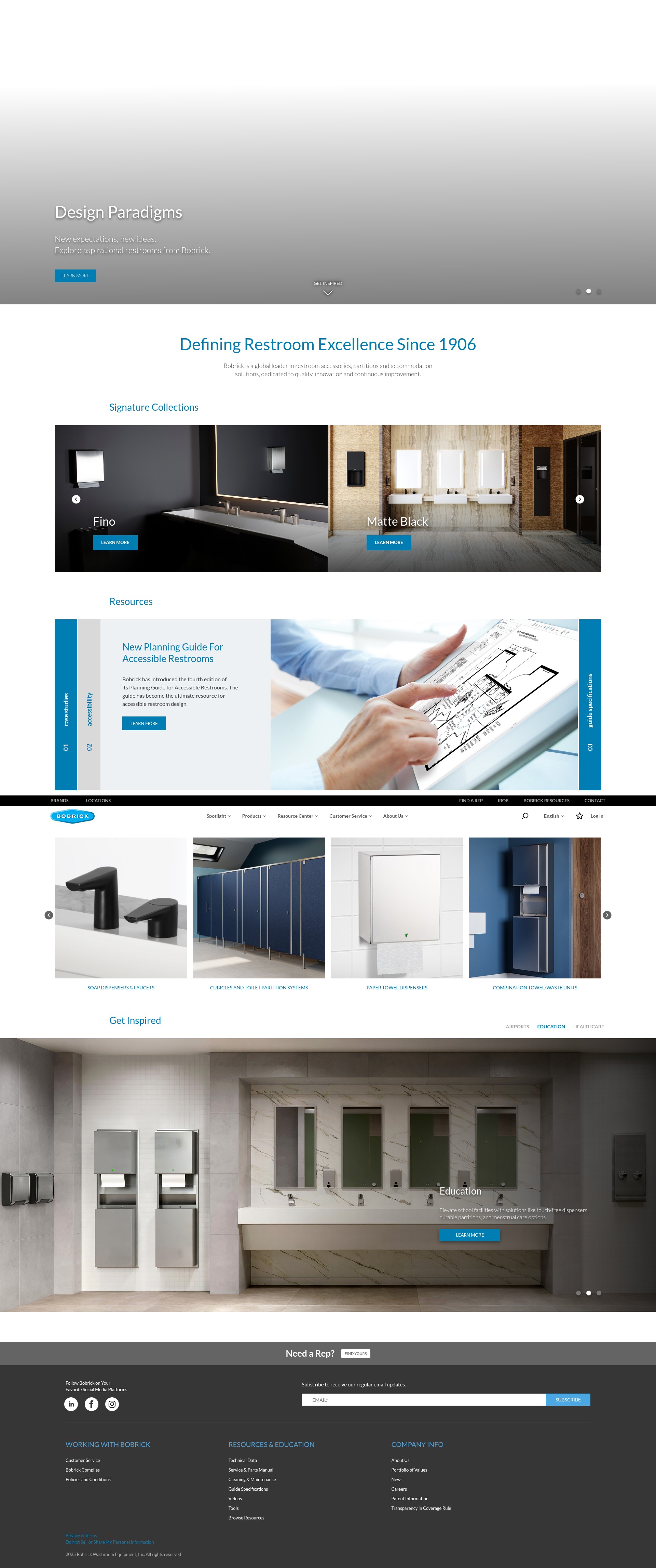 Screenshot of bobrick.com