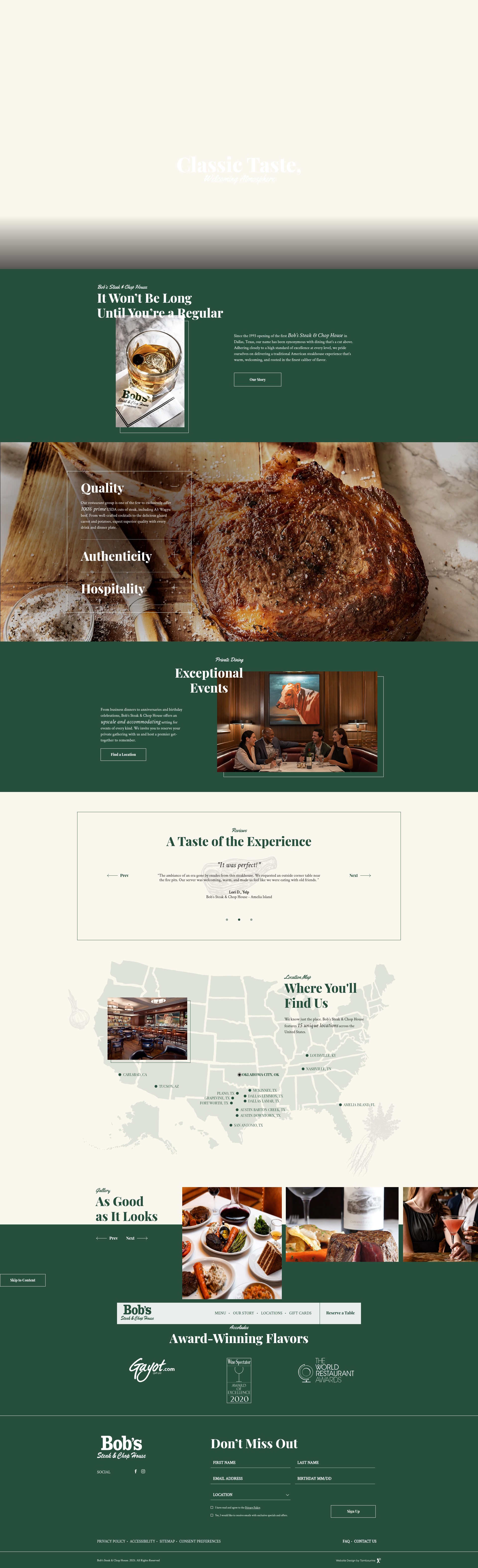 Screenshot of bobs-steakandchop.com