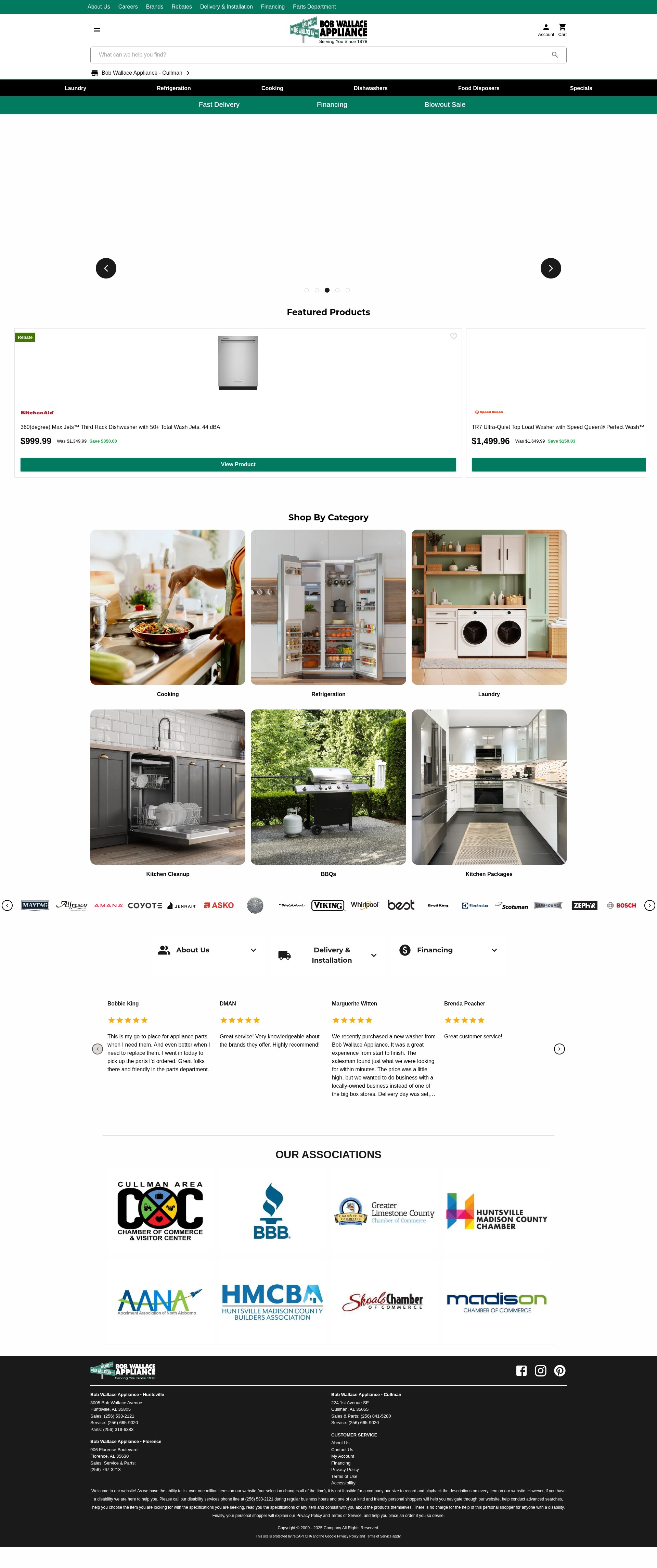 Screenshot of bobwallaceappliance.com