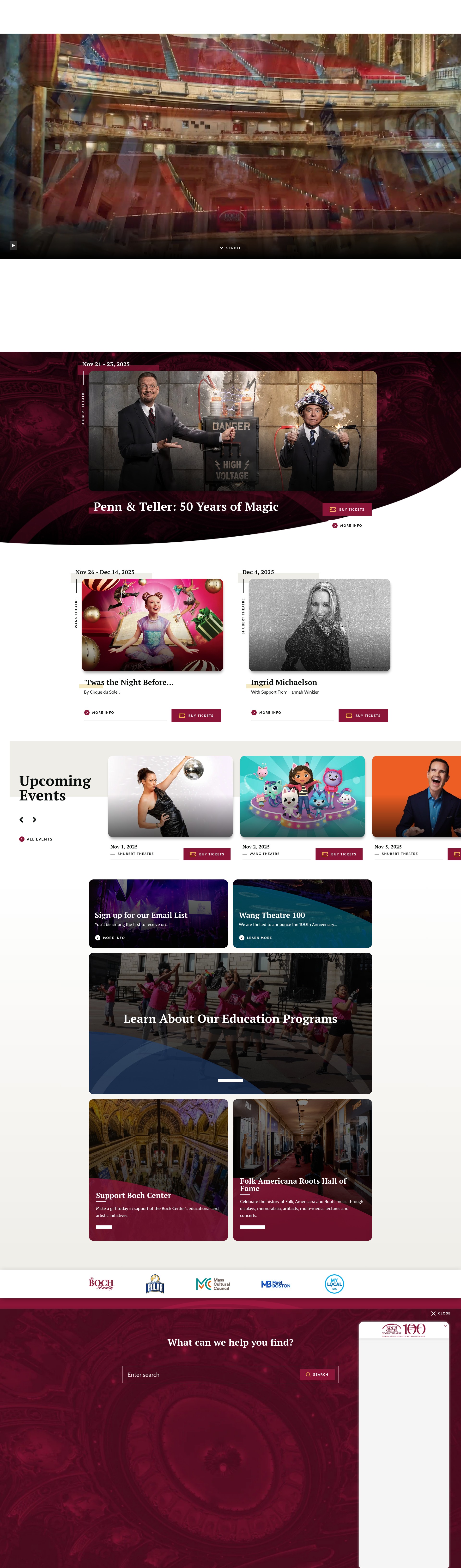Screenshot of bochcenter.org