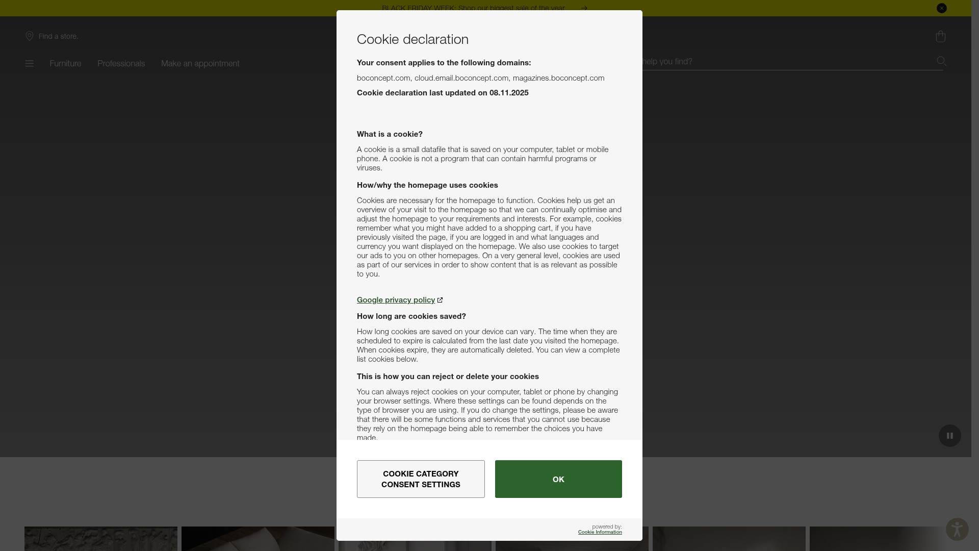 Screenshot of boconcept.com
