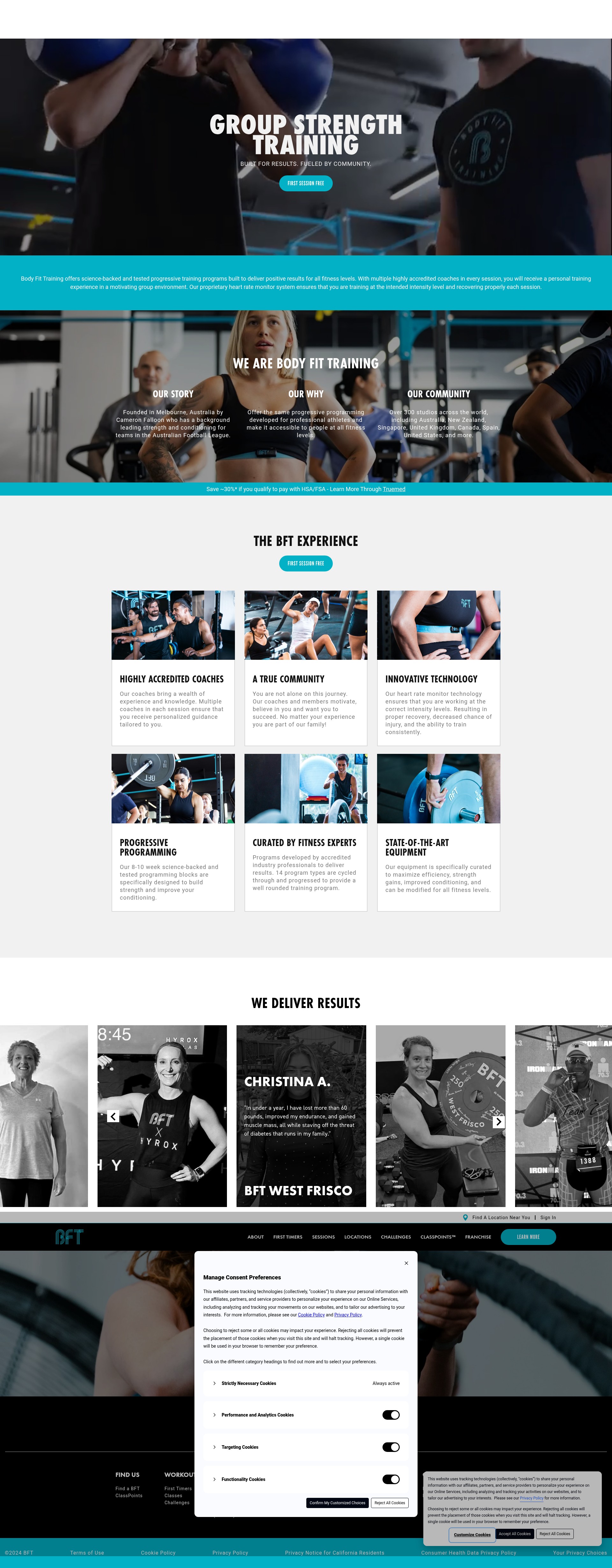 Screenshot of bodyfittraining.com