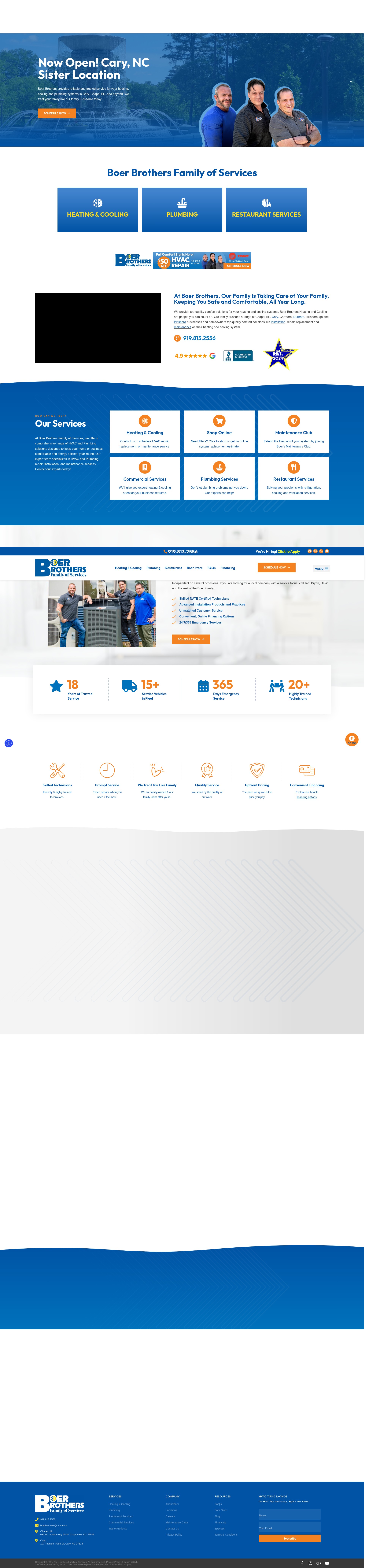 Screenshot of boerbrothershvac.com