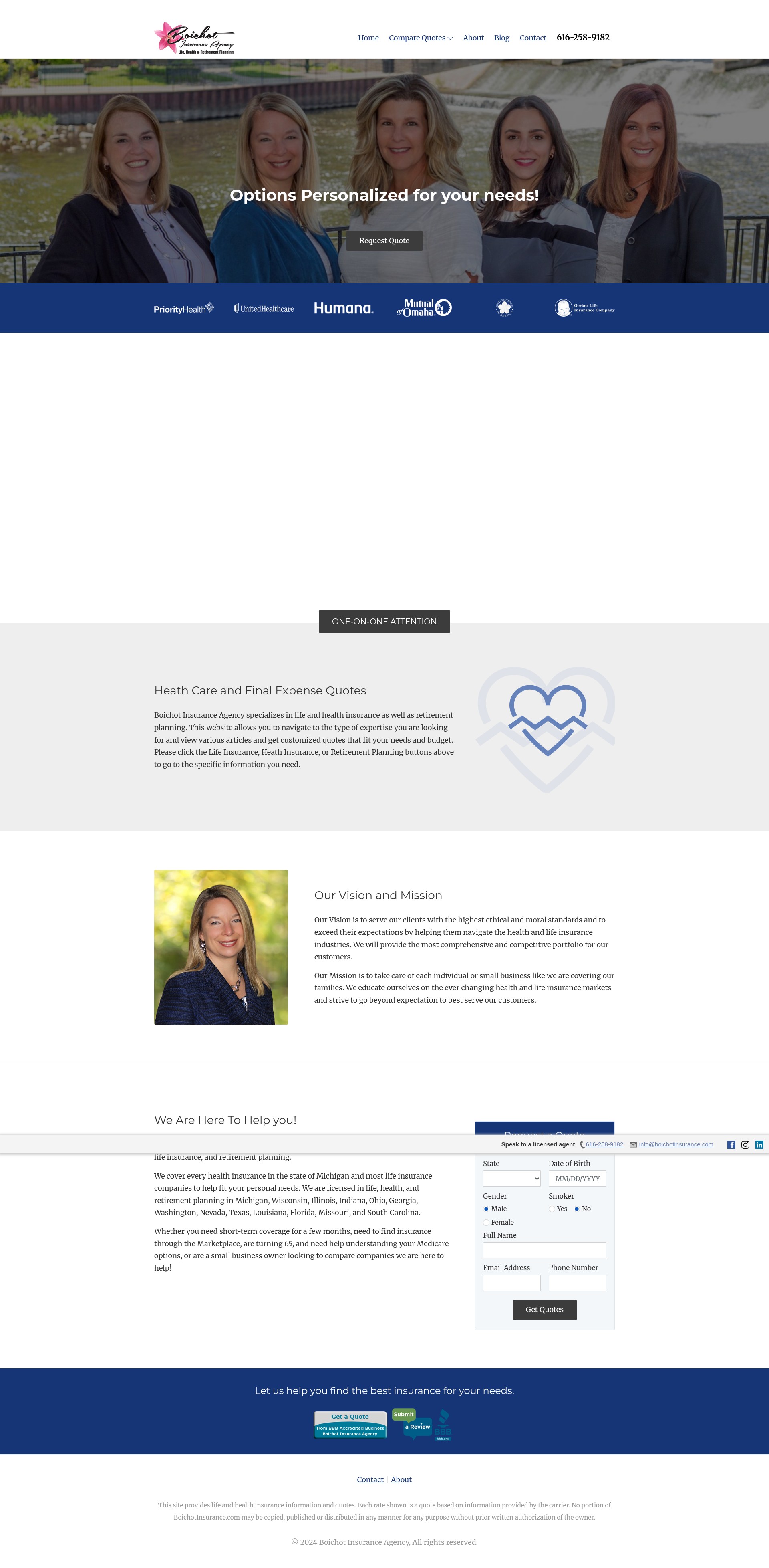 Screenshot of boichotinsurance.com