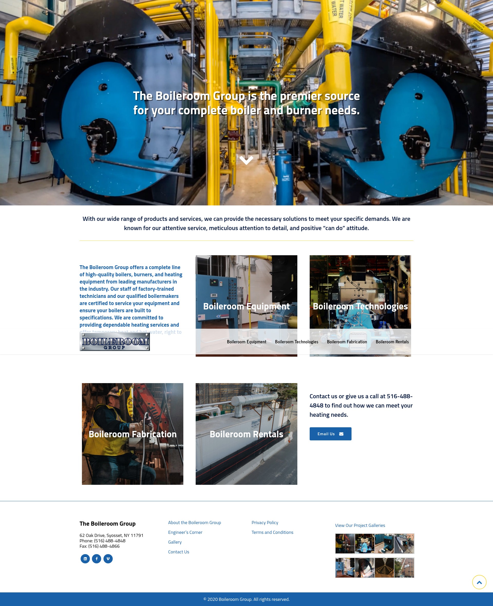 Screenshot of boileroomgroup.com
